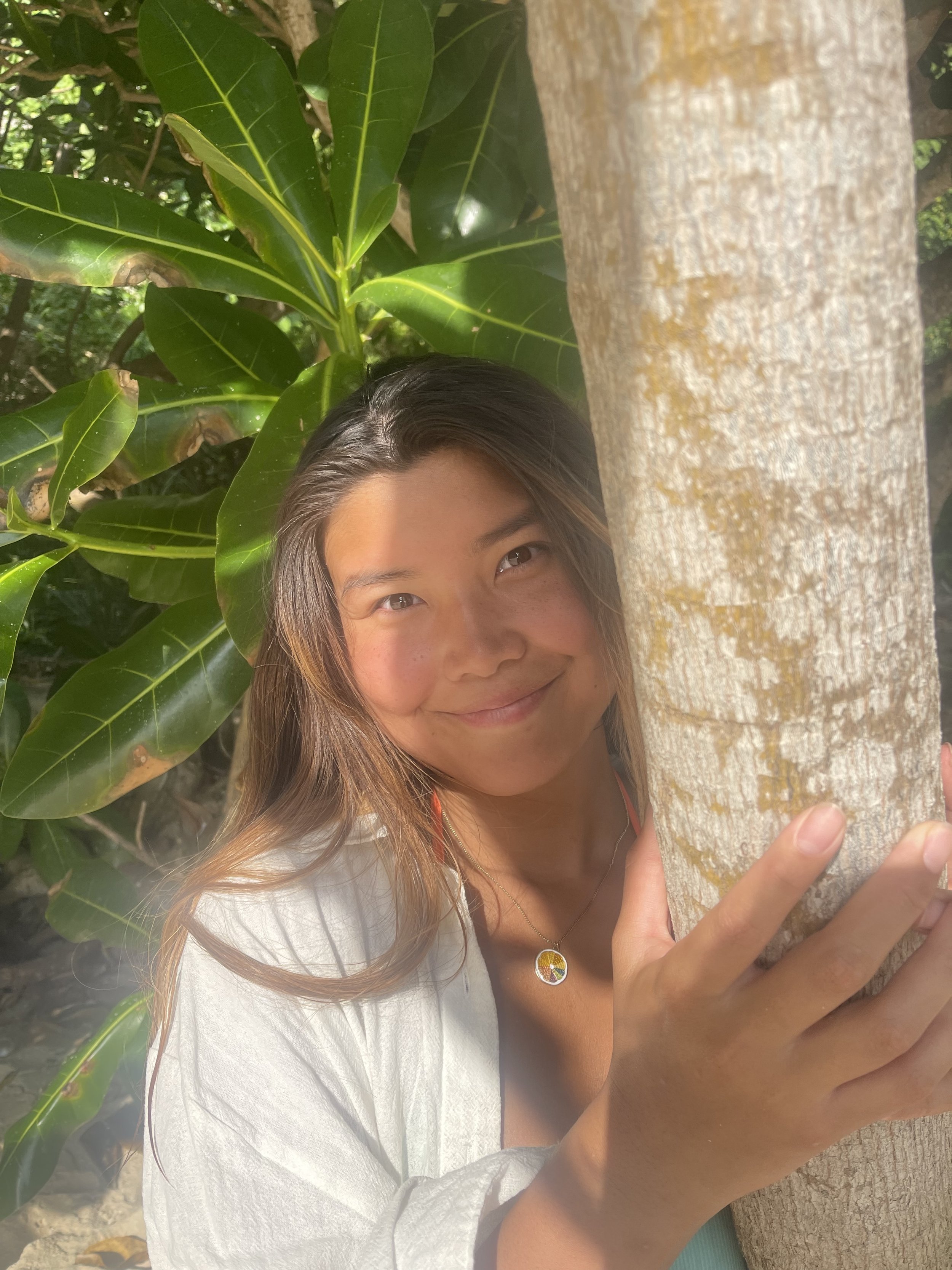 This is me holding a tree!