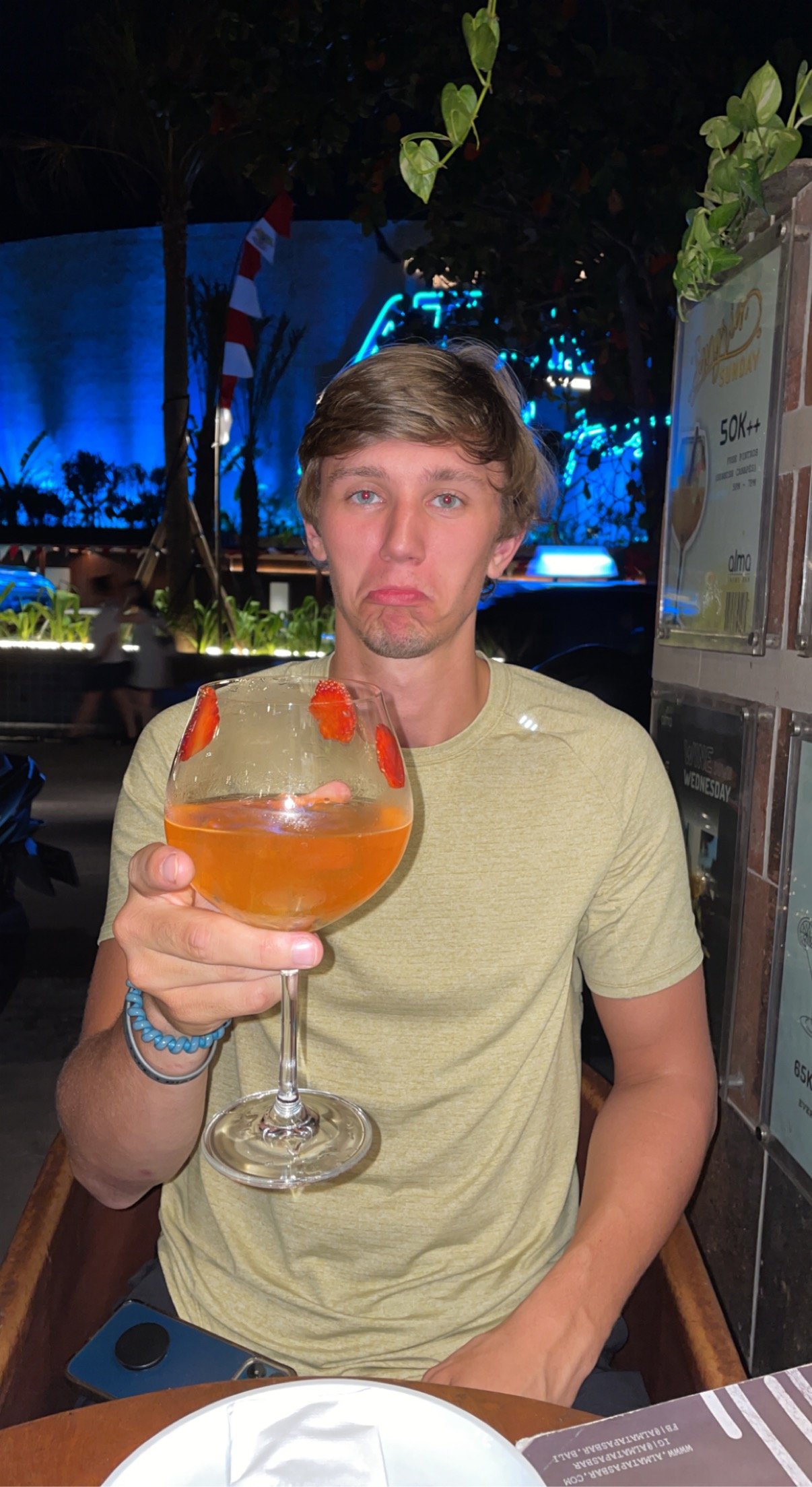 What a manly sangria you have