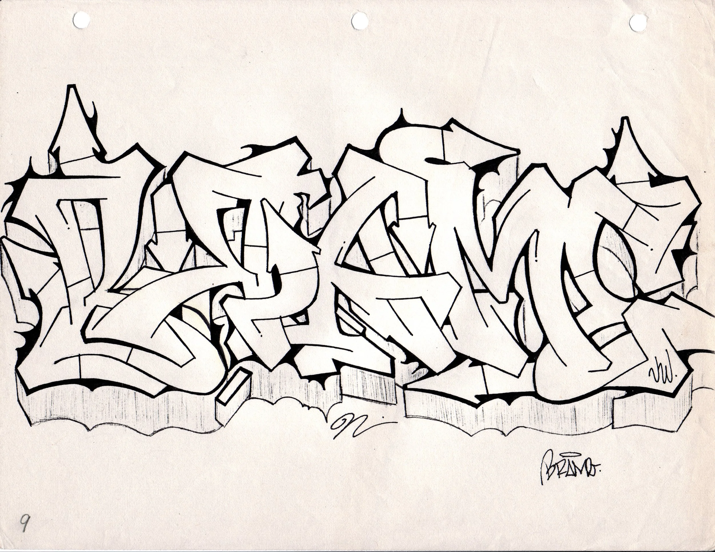 BRAME, No. 15 • Graphite and ink on paper, 8.5 x 11 in • 1990