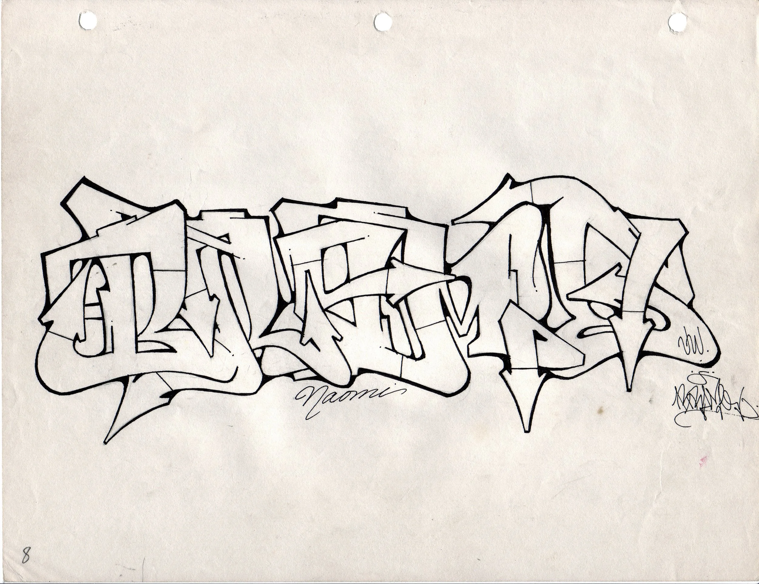 BRAME, No. 3 • Graphite on paper, 8.5 x 11 in • 1989