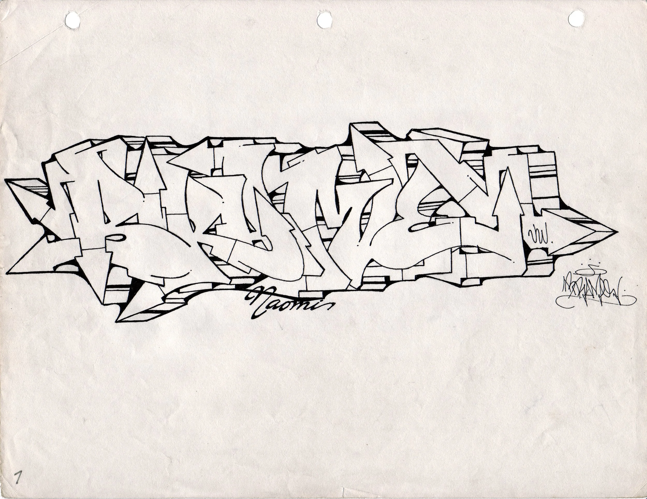 BRAME, No. 4 • Graphite and ink on paper, 8.5 x 11 in • 1989