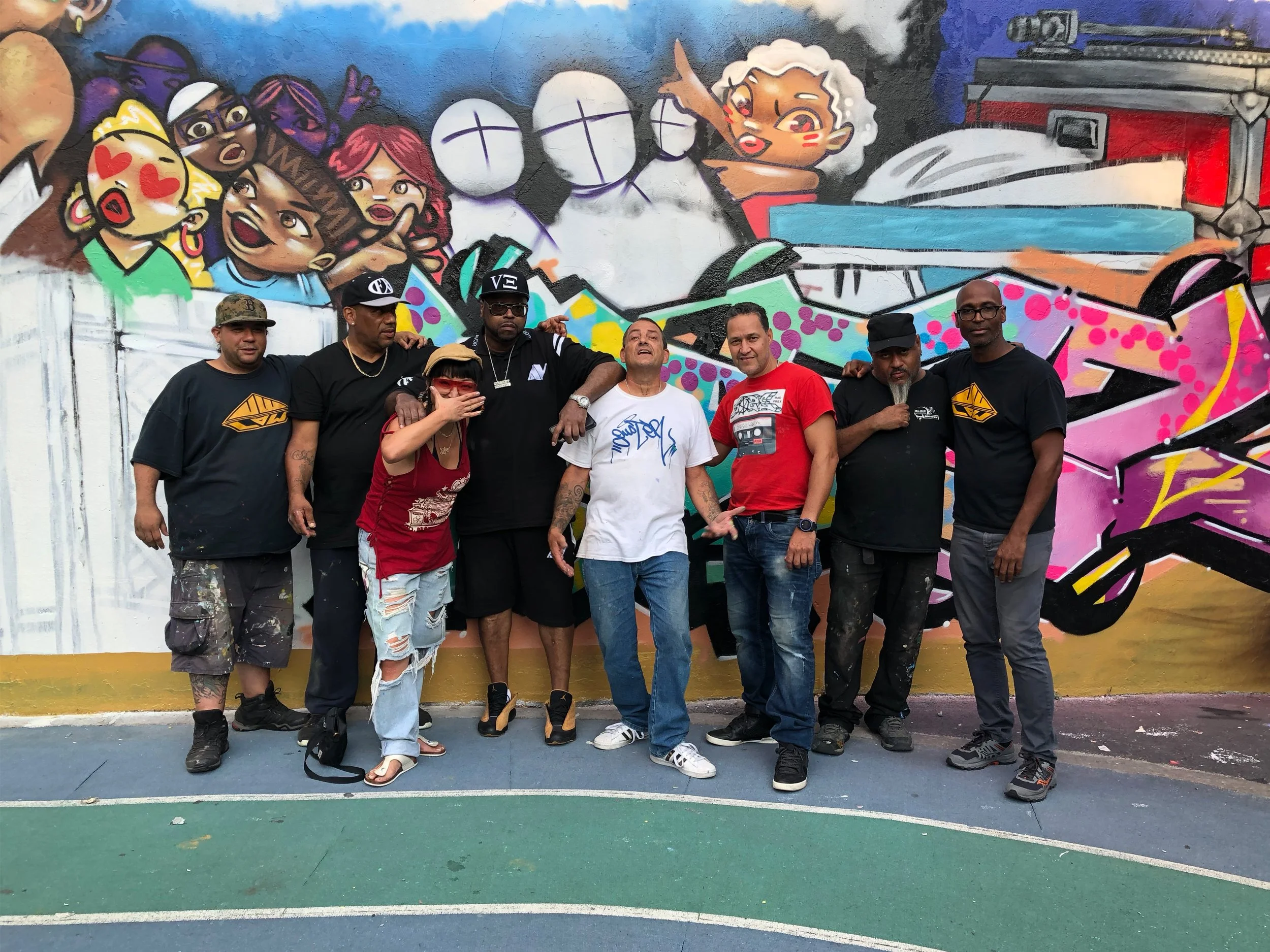 MAD1 UW, PER1 FX, SHIRO1, DEZ TFA, DUSTER UA, SOZE, KINGBEE UW, BRAME UW
New York City Graffiti Hall of Fame • 2019