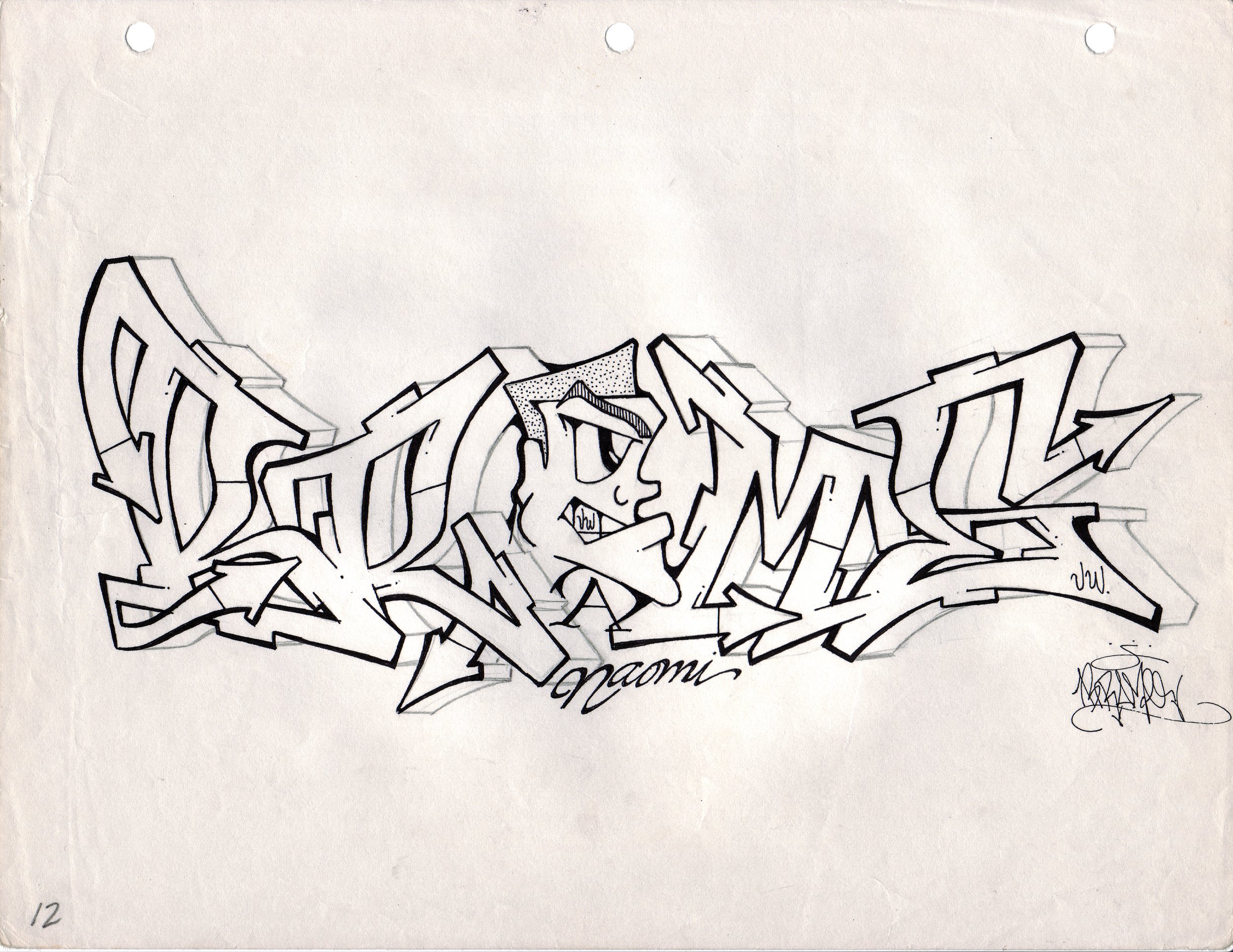 BRAME, No. 24 • Graphite and ink on paper, 8.5 x 11 in • 1990