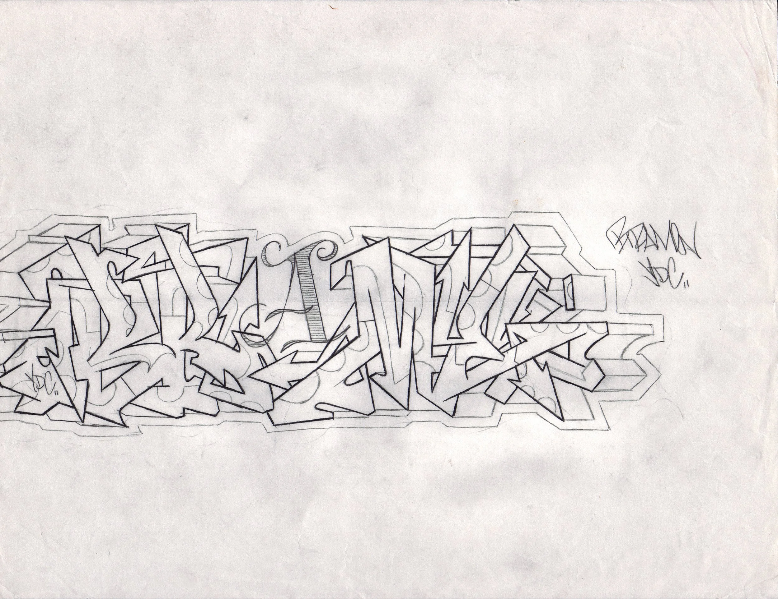 BRAME, No. 29 • Graphite on paper, 8.5 x 11 in • 1991
