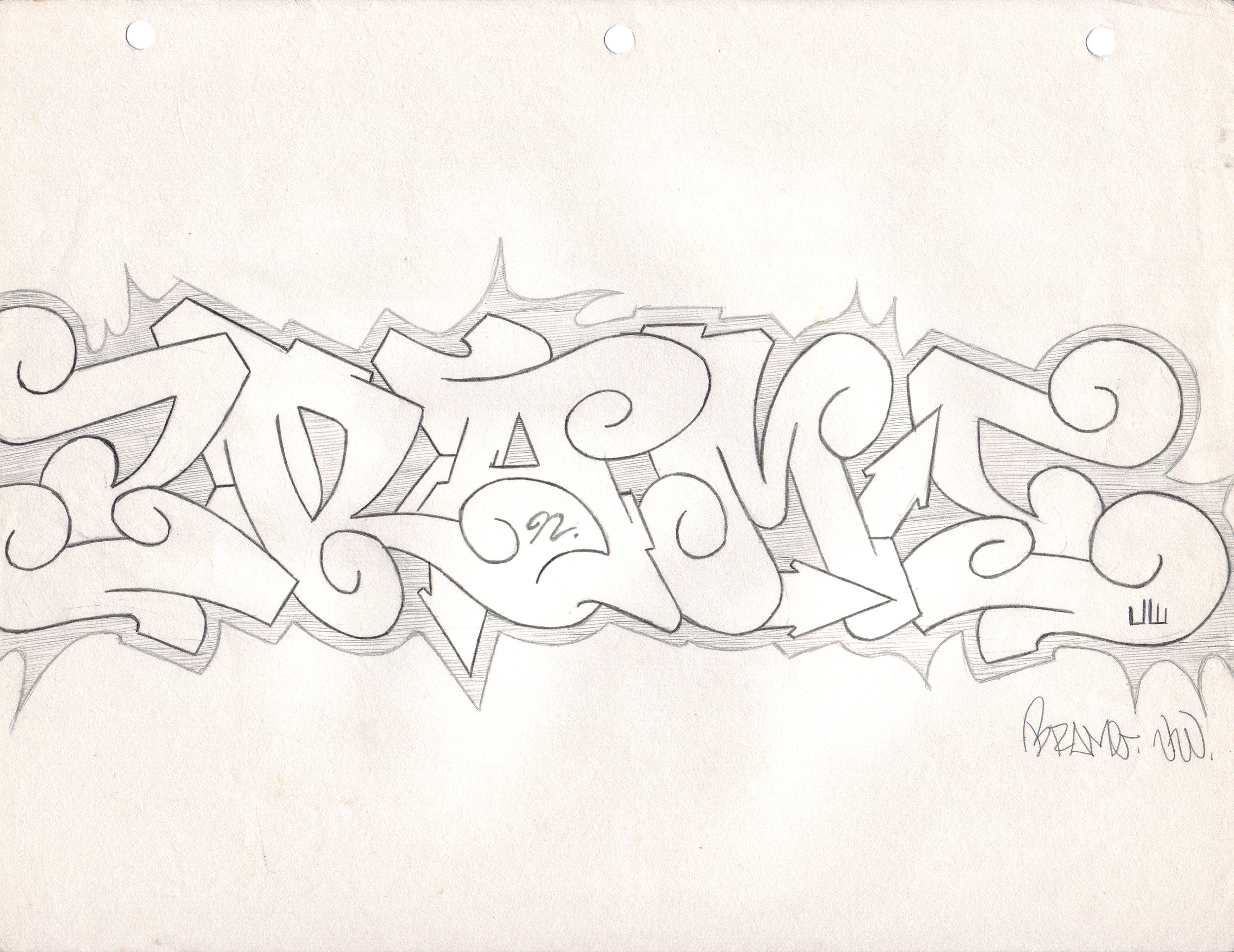 BRAME, No. 9 • Graphite on paper, 8.5 x 11 in • 1990