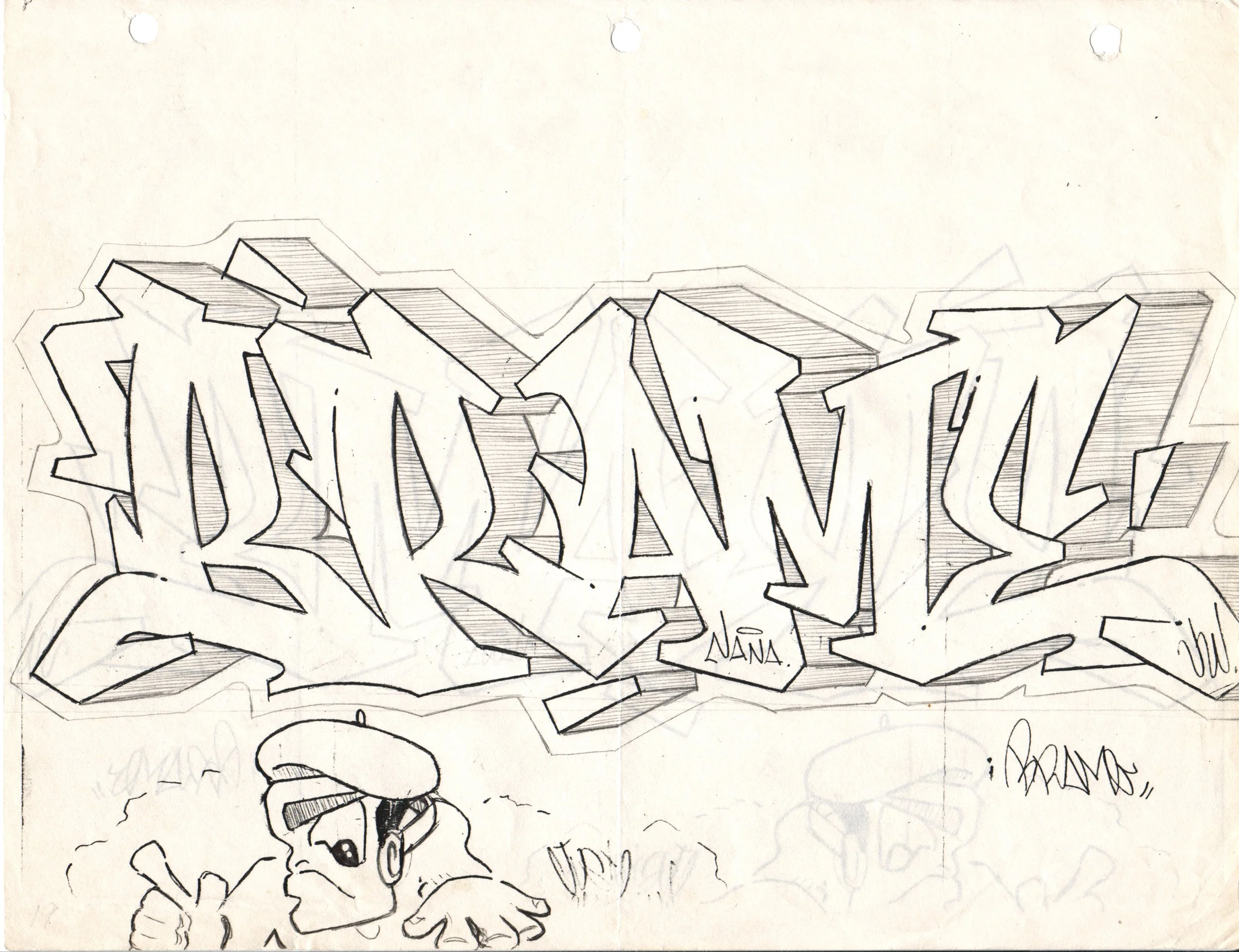 BRAME, No. 1 • Graphite on paper, 8.5 x 11 in • 1989