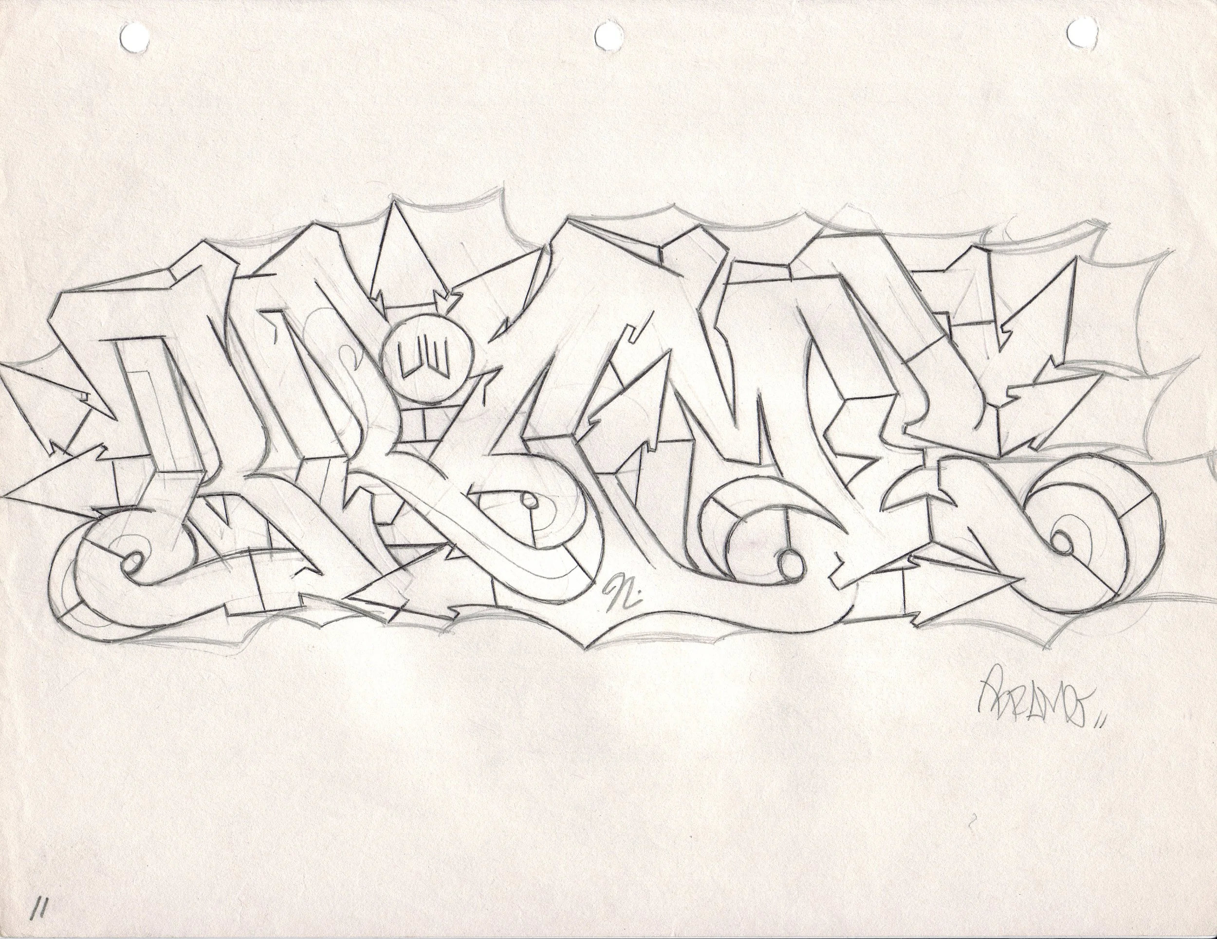 BRAME, No. 6 • Graphite on paper • 8.5 x 11 in • 1989