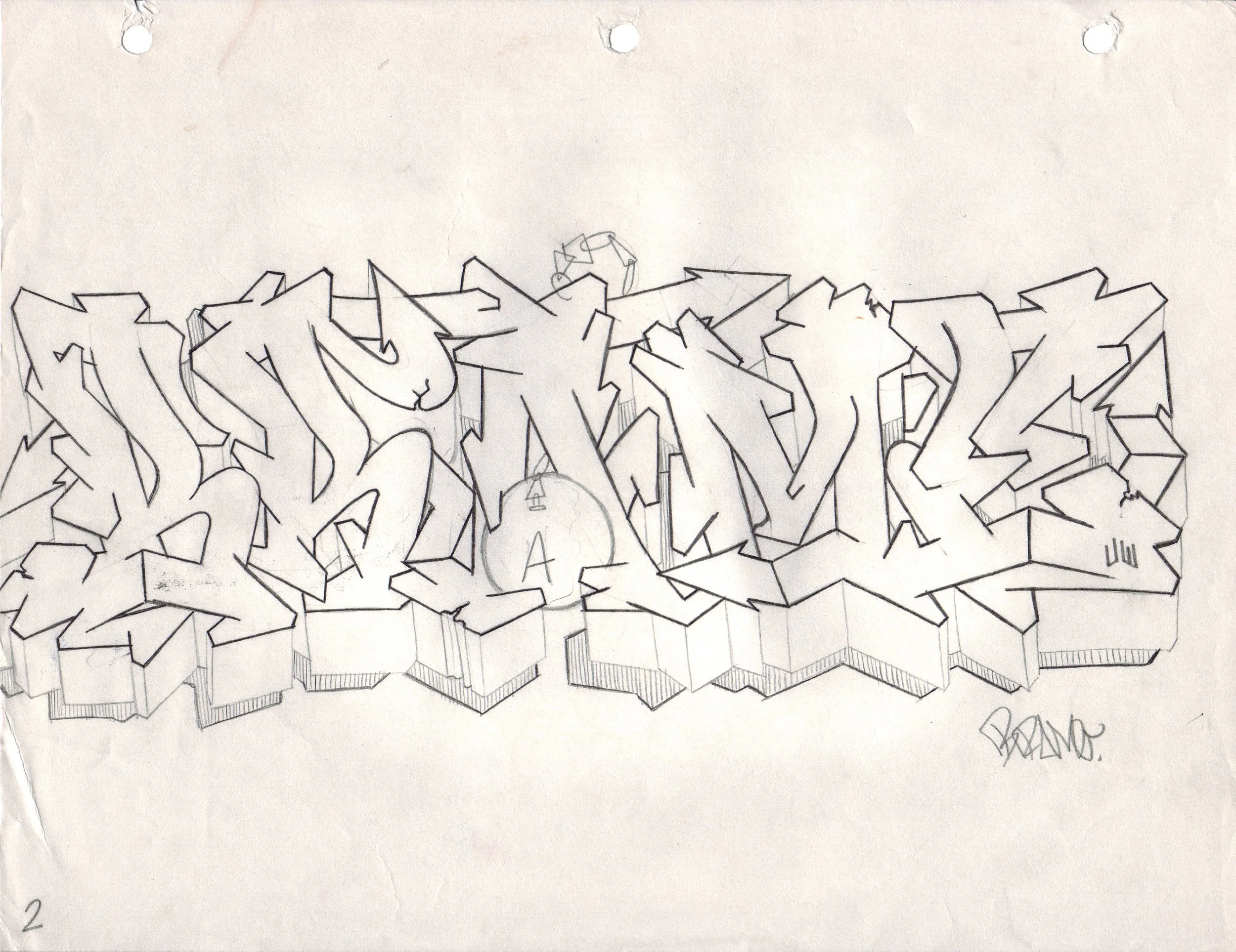 BRAME, No. 28 • Graphite on paper, 8.5 x 11 in • 1991