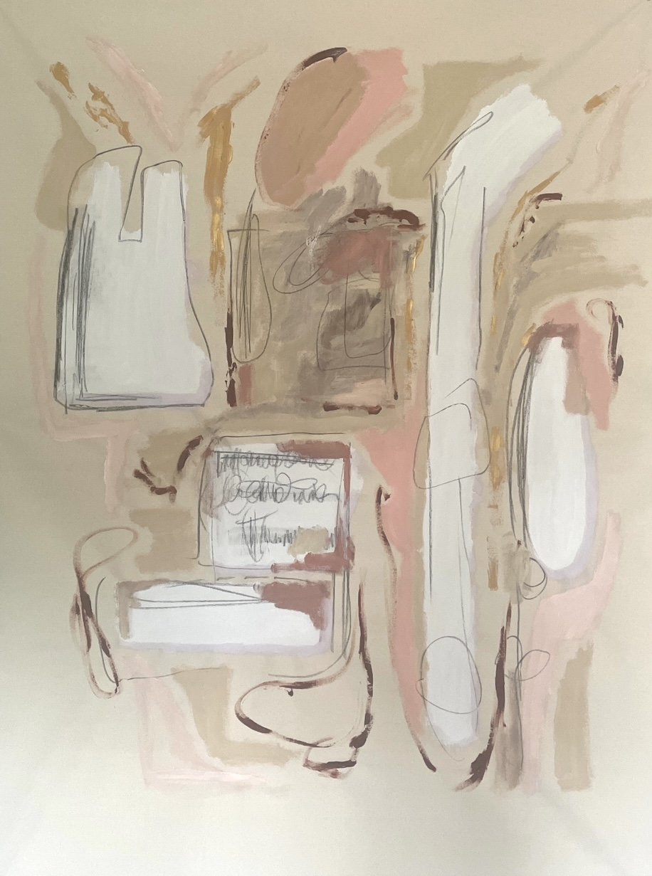 Alexa, 2023. Acrylic, ink & charcoal on canvas 60 x 40 in.