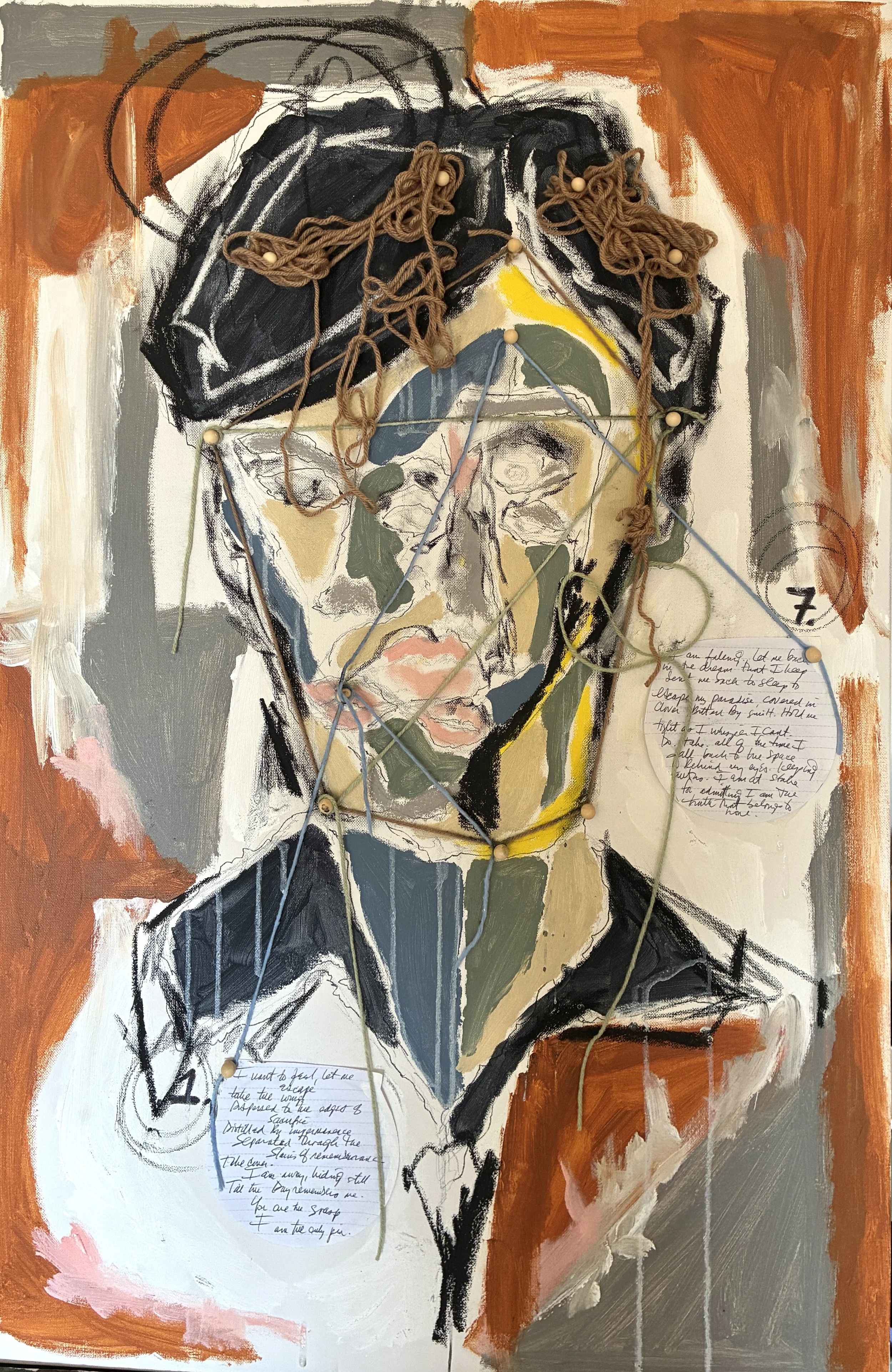 Untitled (TSOAF Live Performance), 2025 Mixed media on canvas 24 x 36 in.