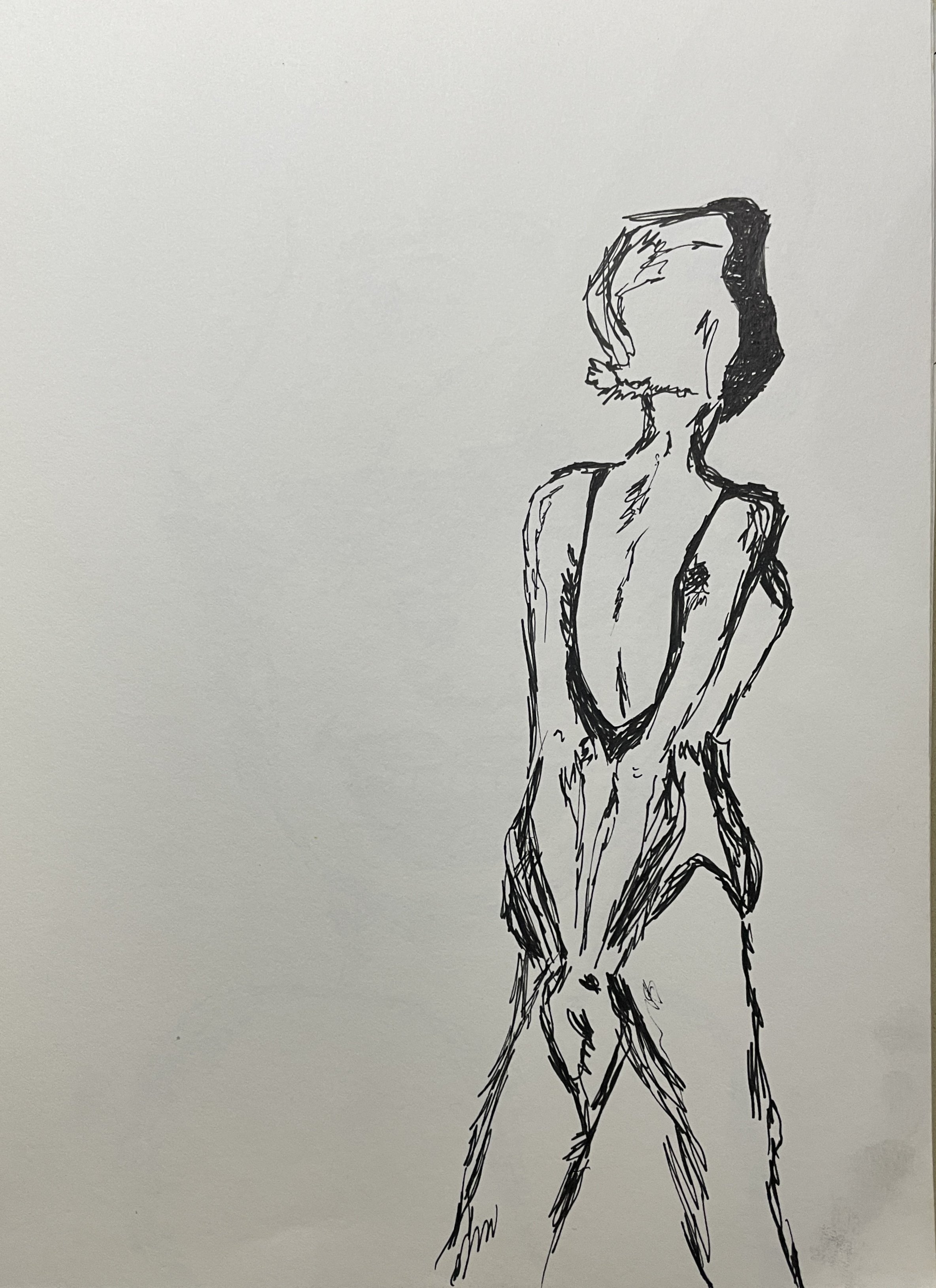 Follow Blindly, 2019 Ink on paper 12 x 9 in.