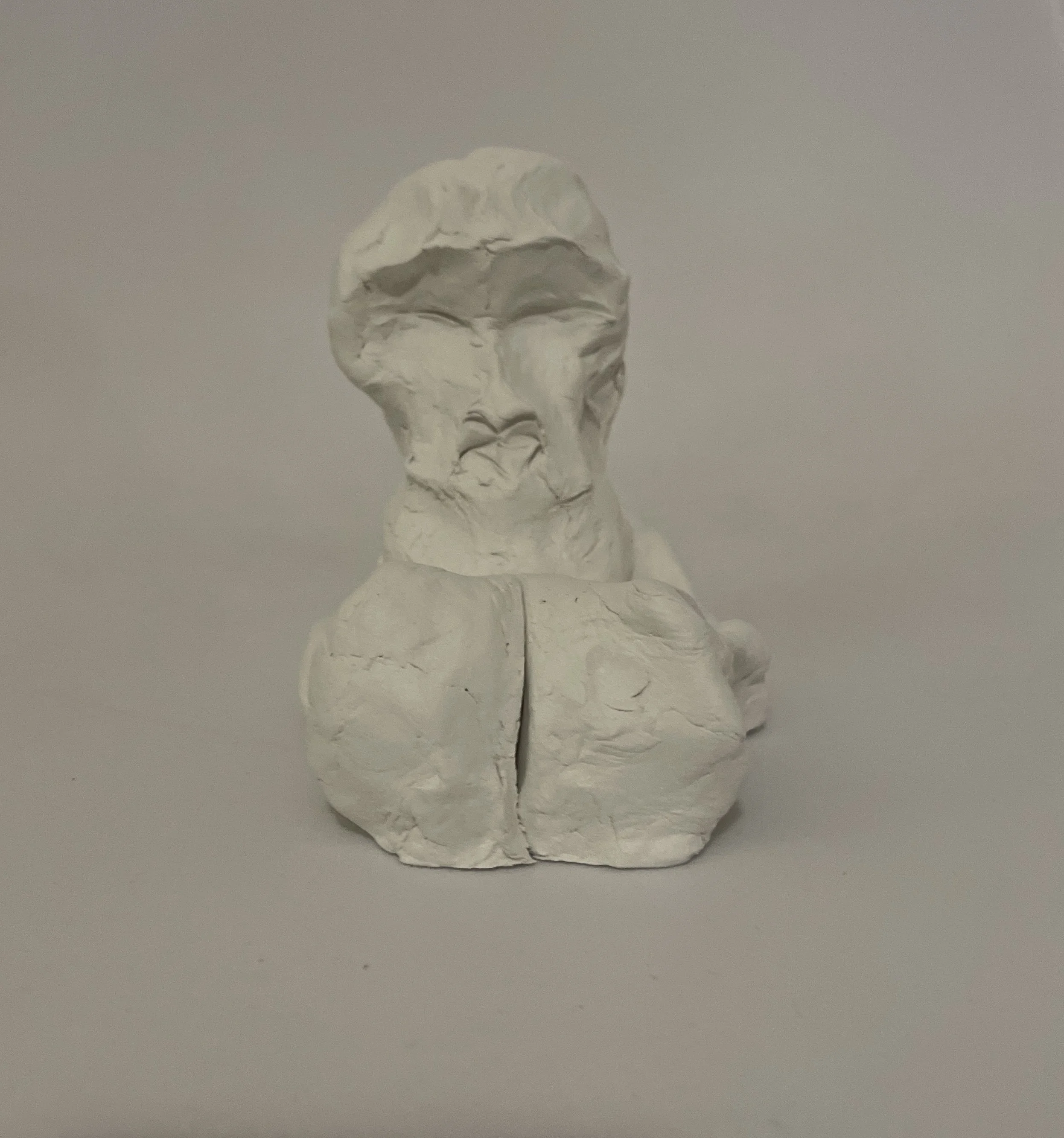 Man 1, 2022 Clay sculpture 4 in.