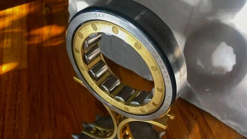 Industrial metal bearings sculptural art