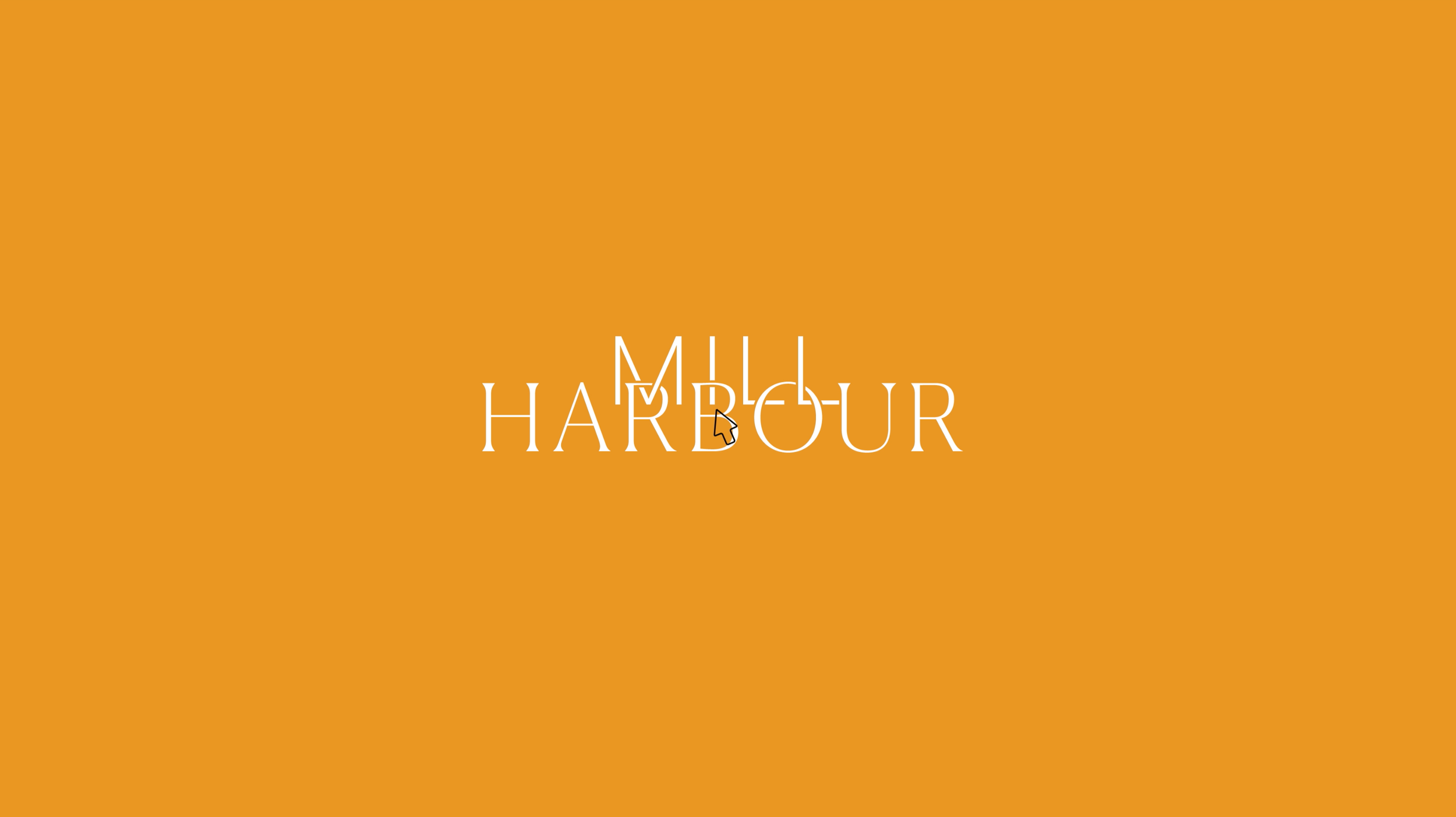 Title frame from a branded architectural documentary exploring the design, history, and future of Millharbour on the Isle of Dogs.