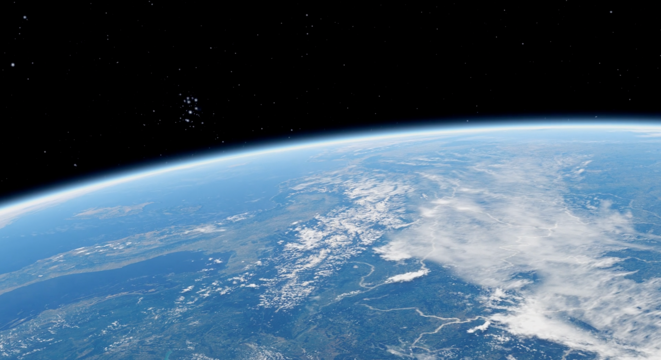 View of Earth from space used as a conceptual visual in a branded architectural documentary exploring global impact, future thinking, and innovation.