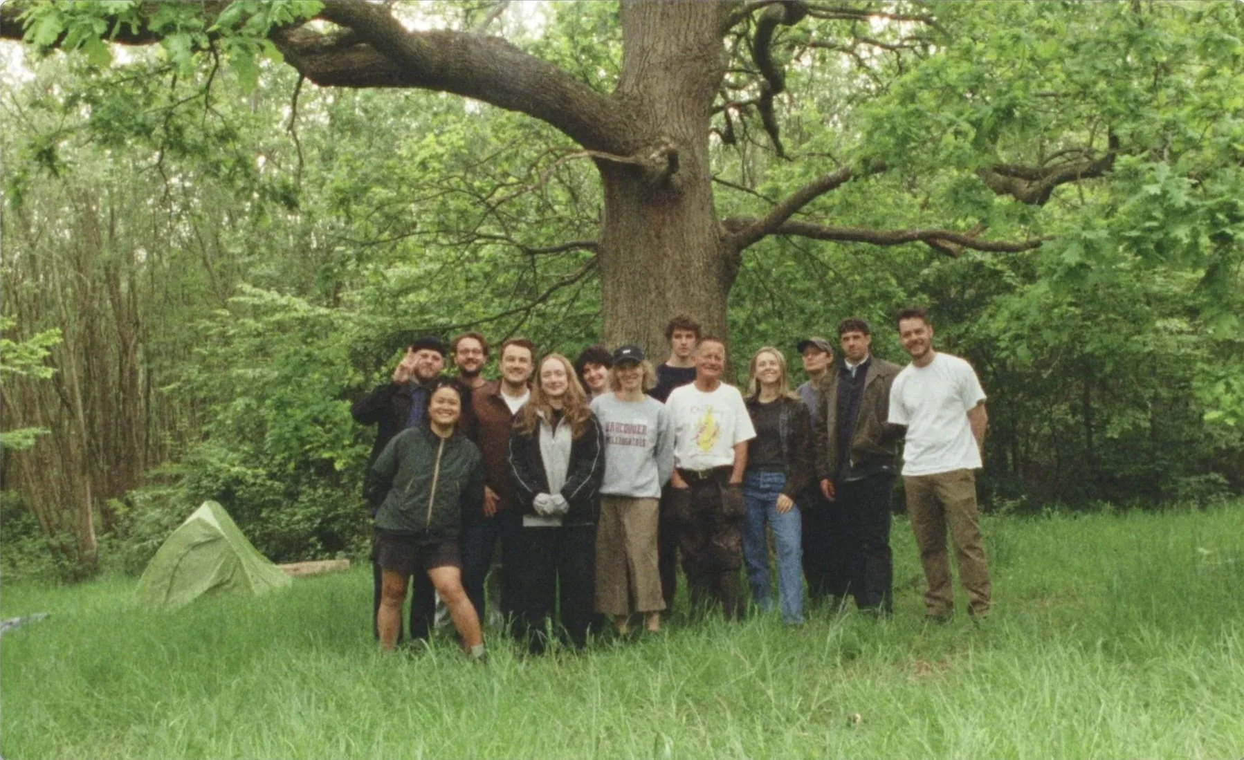 Mountain and Le Doyenné chef team gathered at NamaYasai farm Sussex, 16mm
documentary film by James Dougan