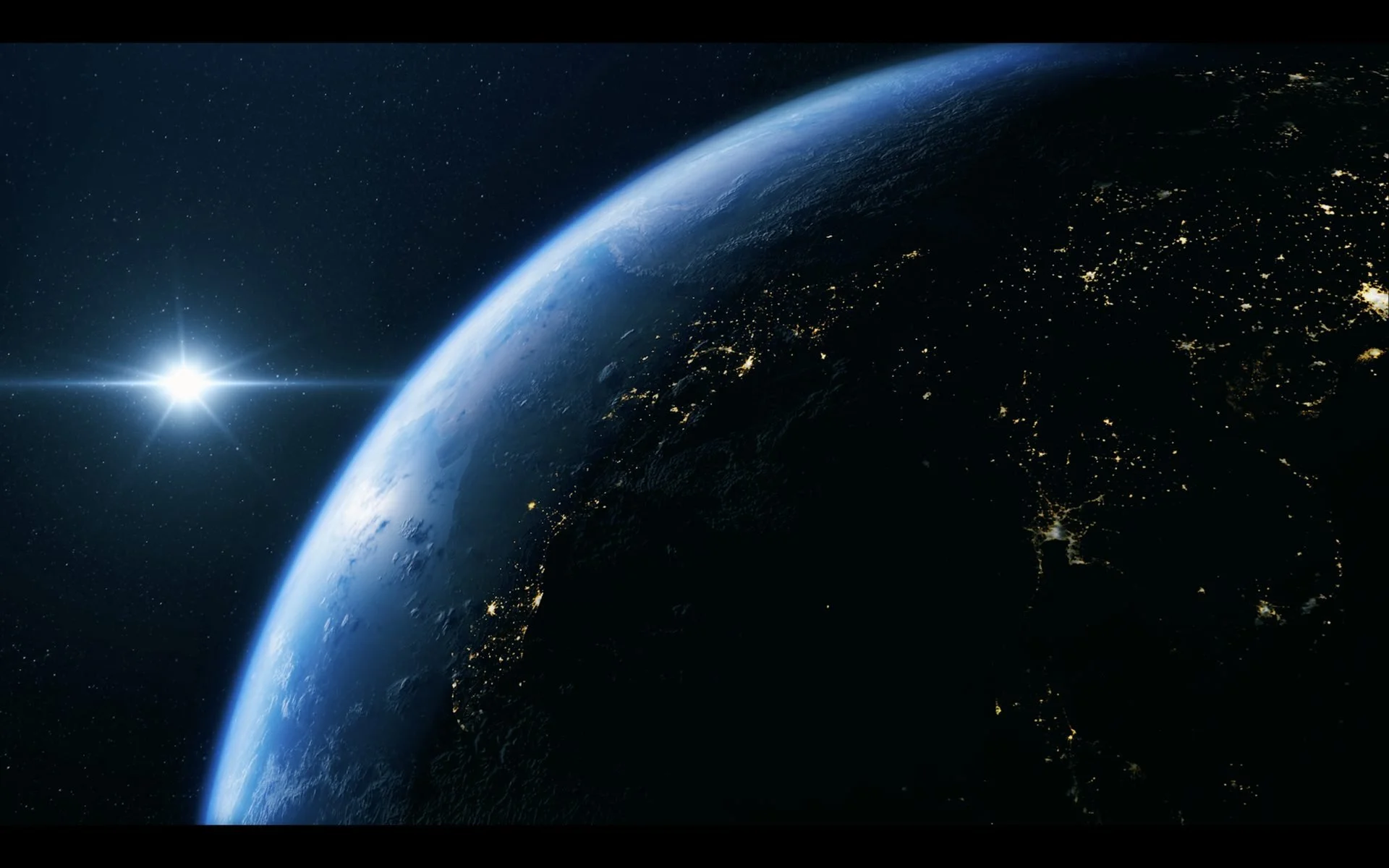View of Earth from space used as a conceptual visual in a branded architectural documentary exploring global impact, future thinking, and innovation.