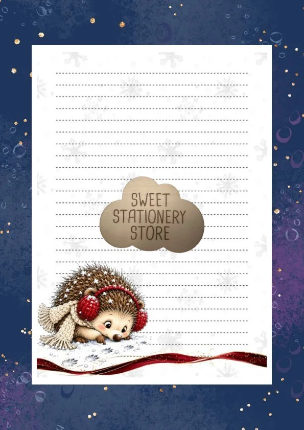 Winter Hedgehogs Stationery