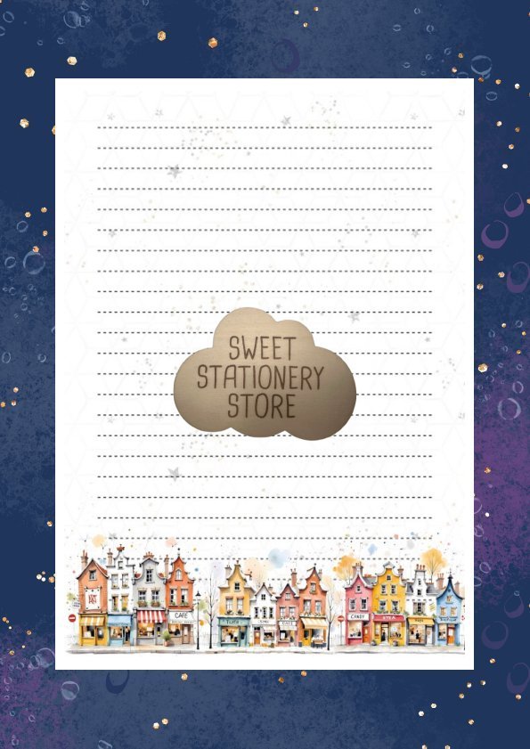 Little Shops Stationery - Including A4 Plain for printing letters on