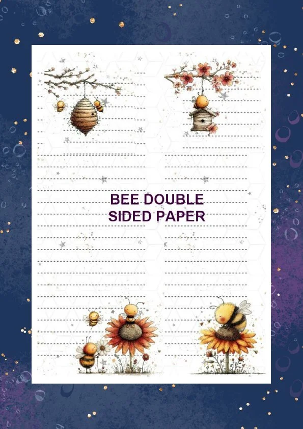 Bees Double Sided Paper Stationery