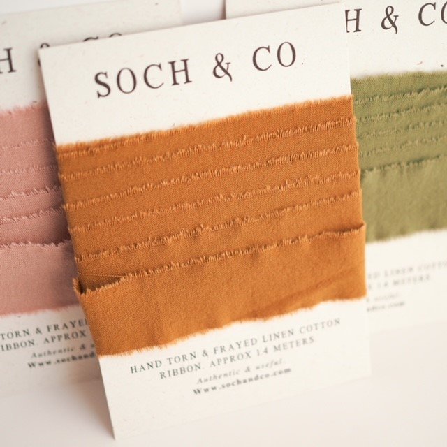 Hand frayed ribbon