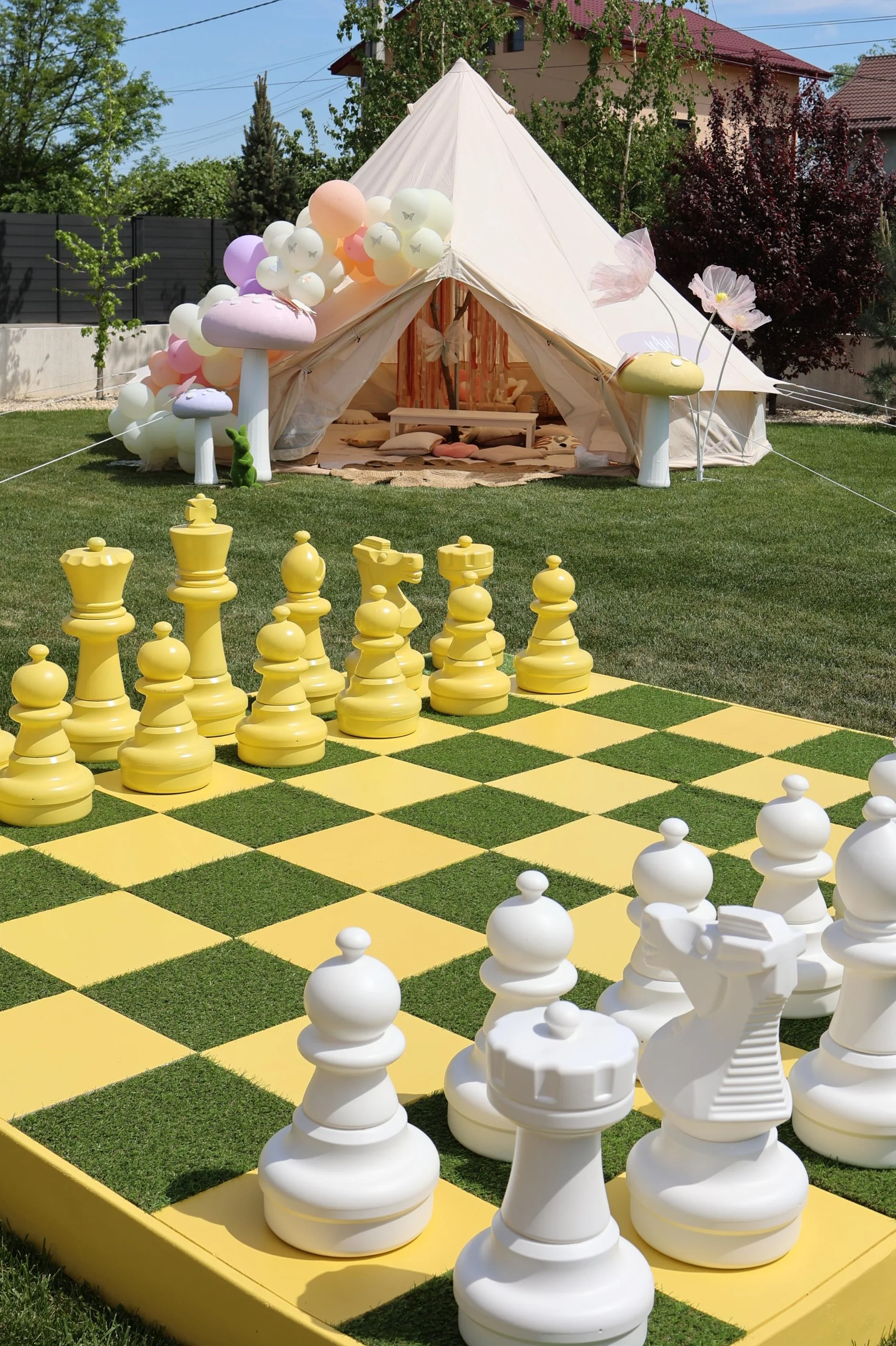 decor petrecere copii in gradina