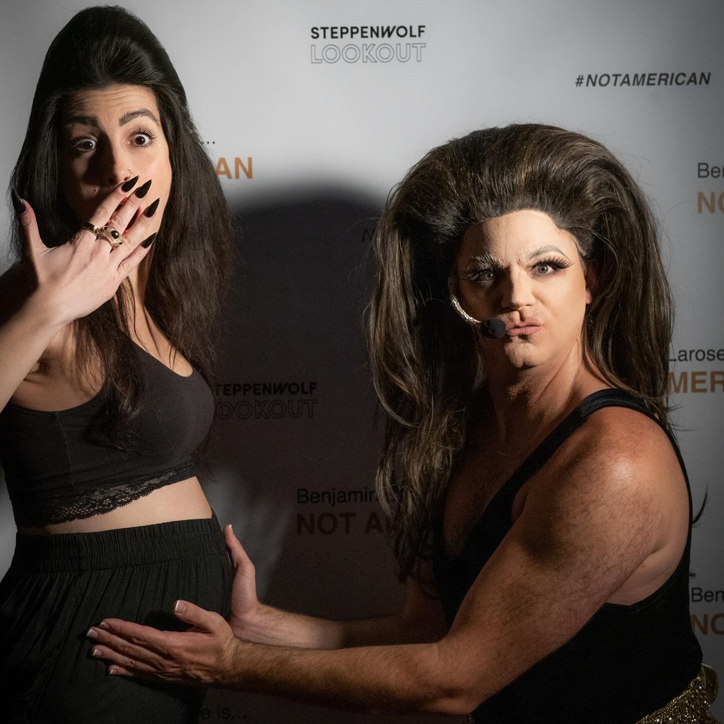 And one last round of glamorous red carpet pics from last year&rsquo;s show! DON&rsquo;T WAIT to grab tickets to see NOT AMERICAN at @thedentheatre in Chicago before we hit the road!!! Link in bio! 🎟️🎟️🎟️