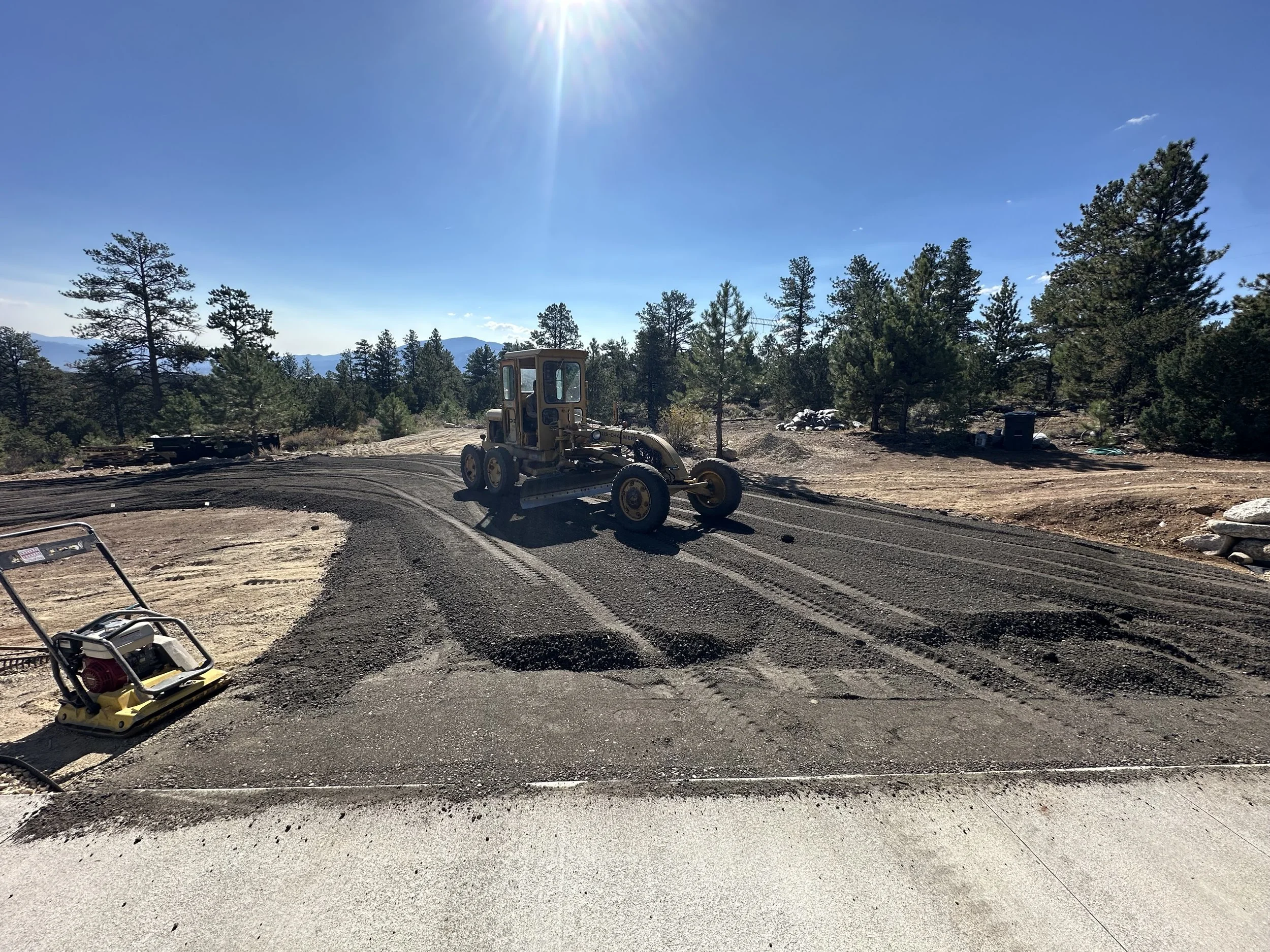 Grading private road in Buena Vista, CO