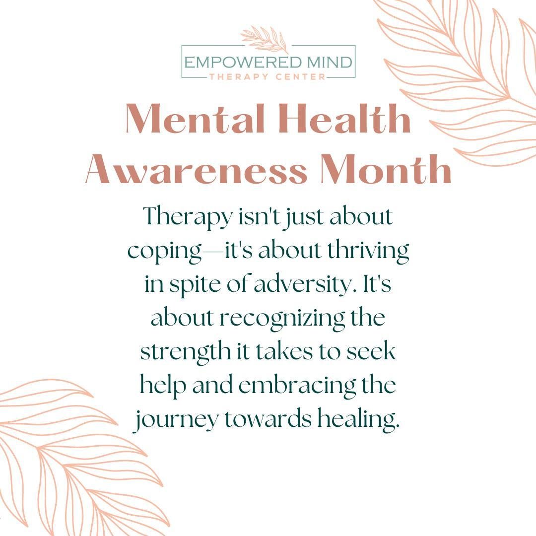 🌿 Mental Health Awareness Month 🌿

This month, we stand united in destigmatizing mental health, spreading education, and celebrating the transformative power of mental health services. In a world marked by constant change and challenges like war, g