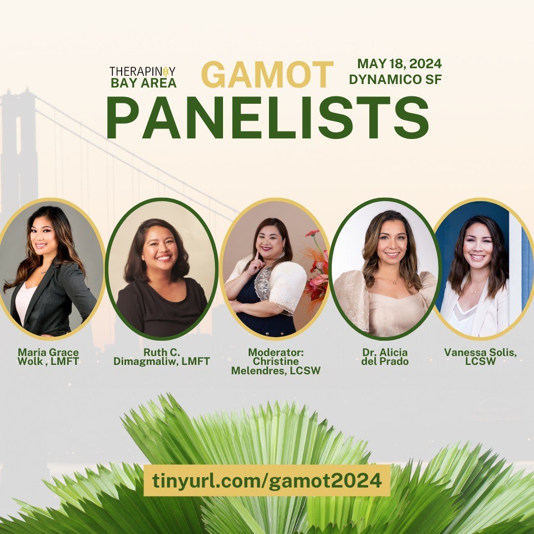 🌟 Exciting Announcement! 🌟 
Our team is thrilled to be a part of GAMOT, a Wellness Summit for Filipina/x/o Americans hosted by @therapinxy! 🌿✨

Join us on May 18, 2024, from 10AM to 2PM at @dynamicospace, 447 Sutter Street, San Francisco, CA, for 