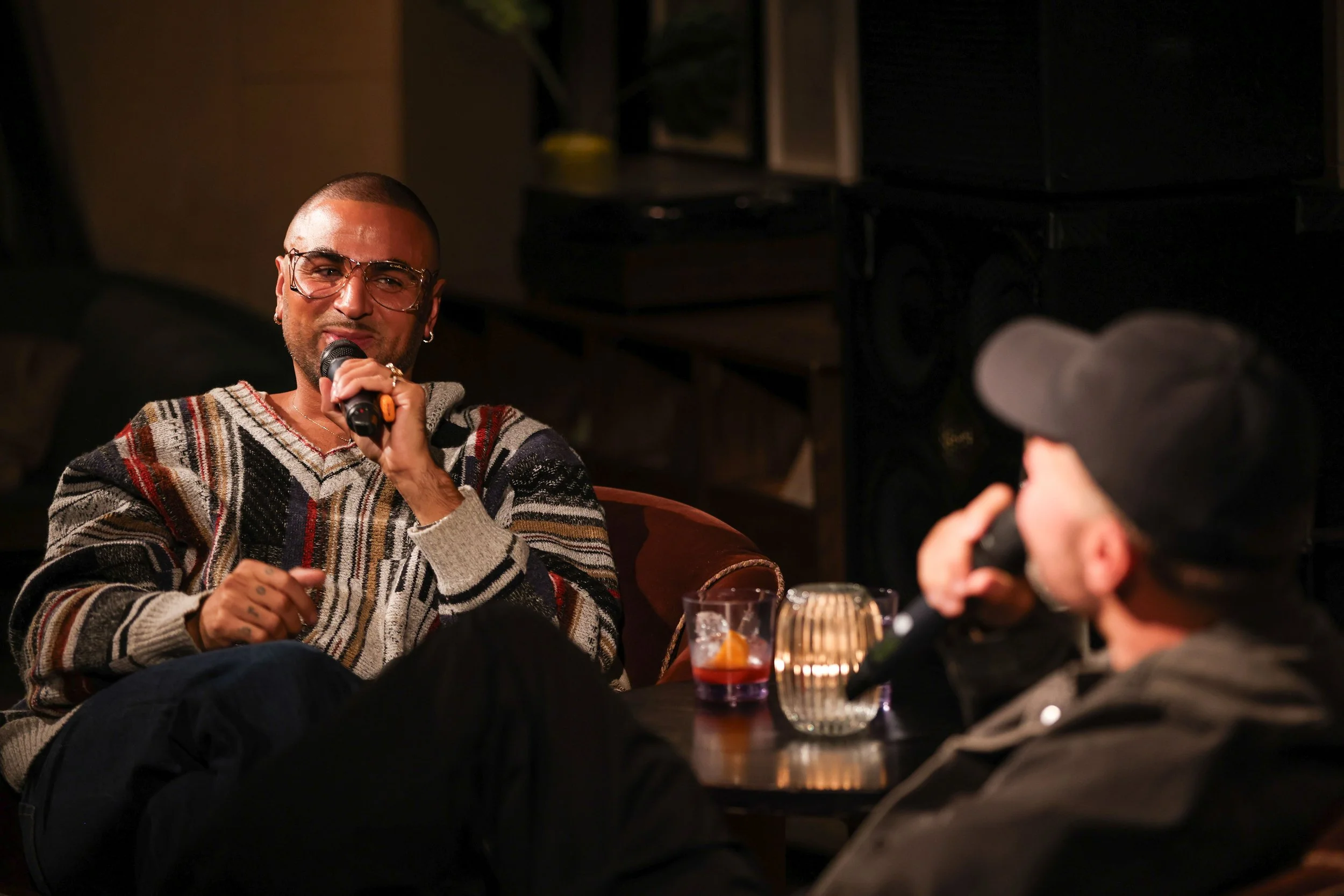 Raul Lopez in conversation with Lemon Andersen photo by Kelvin Bulluck