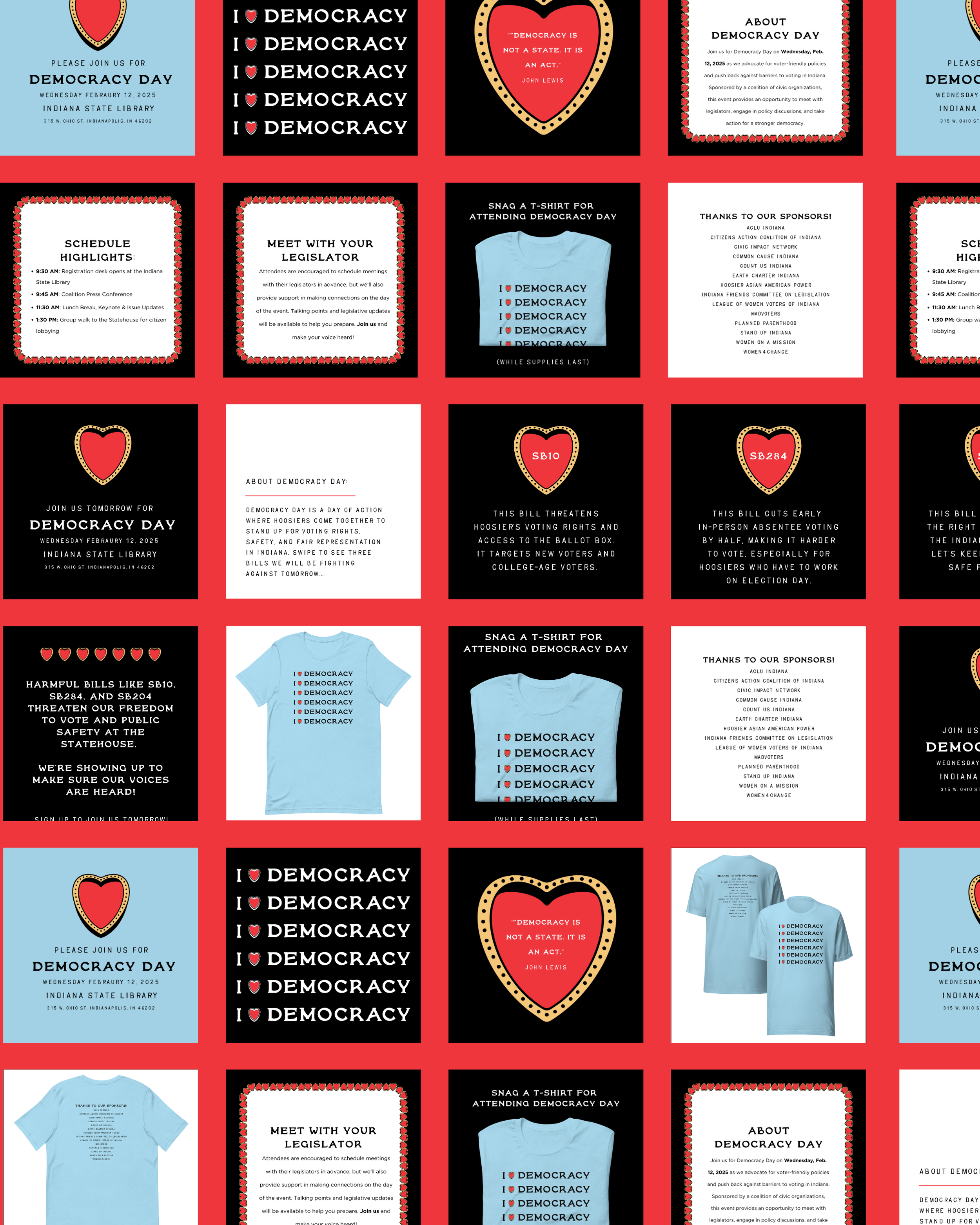 Social posts for Democracy Day