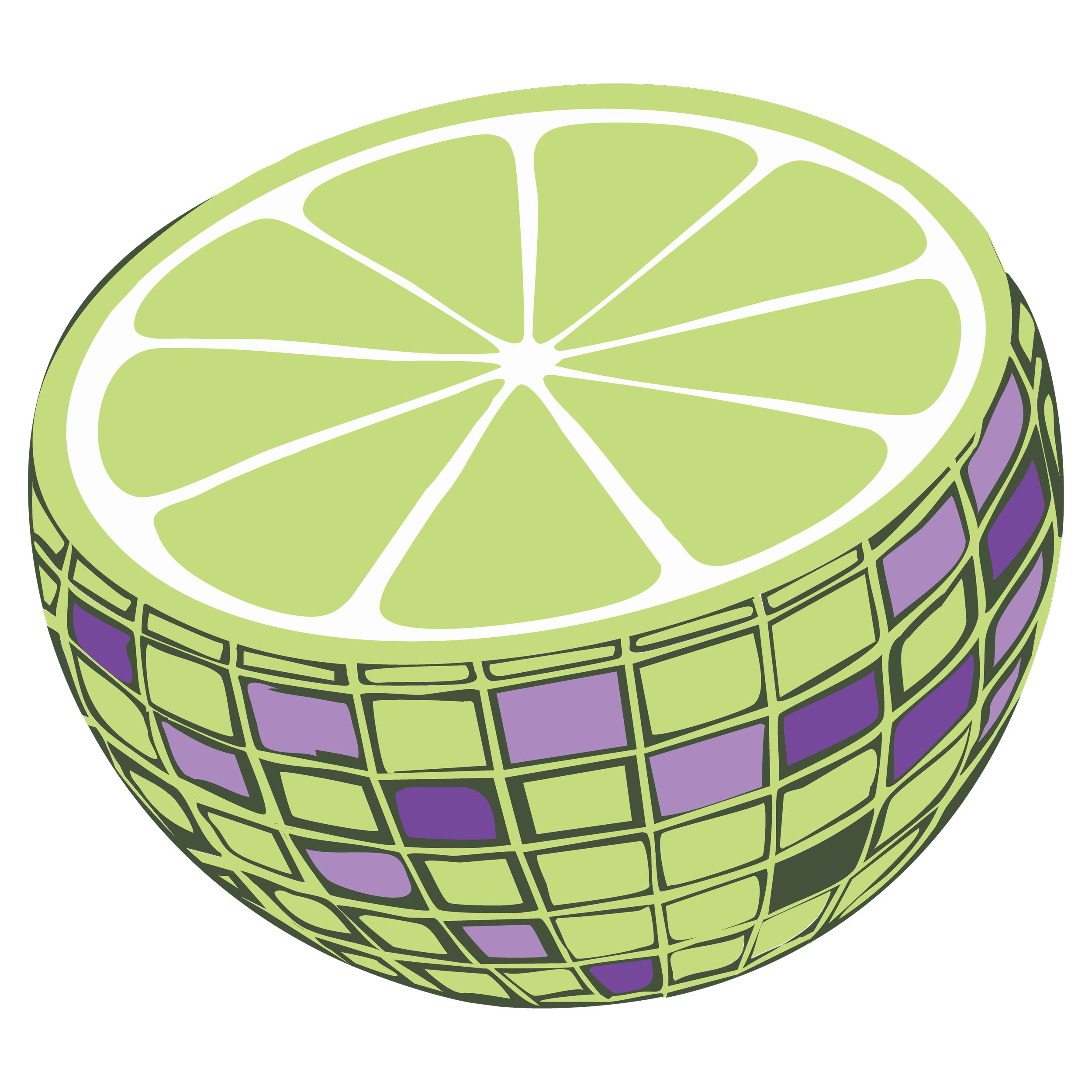 Disco Lime = Favicon and Brand Illustration