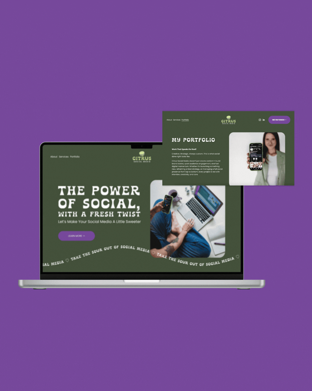 Citrus Social Media Website + Branding Project