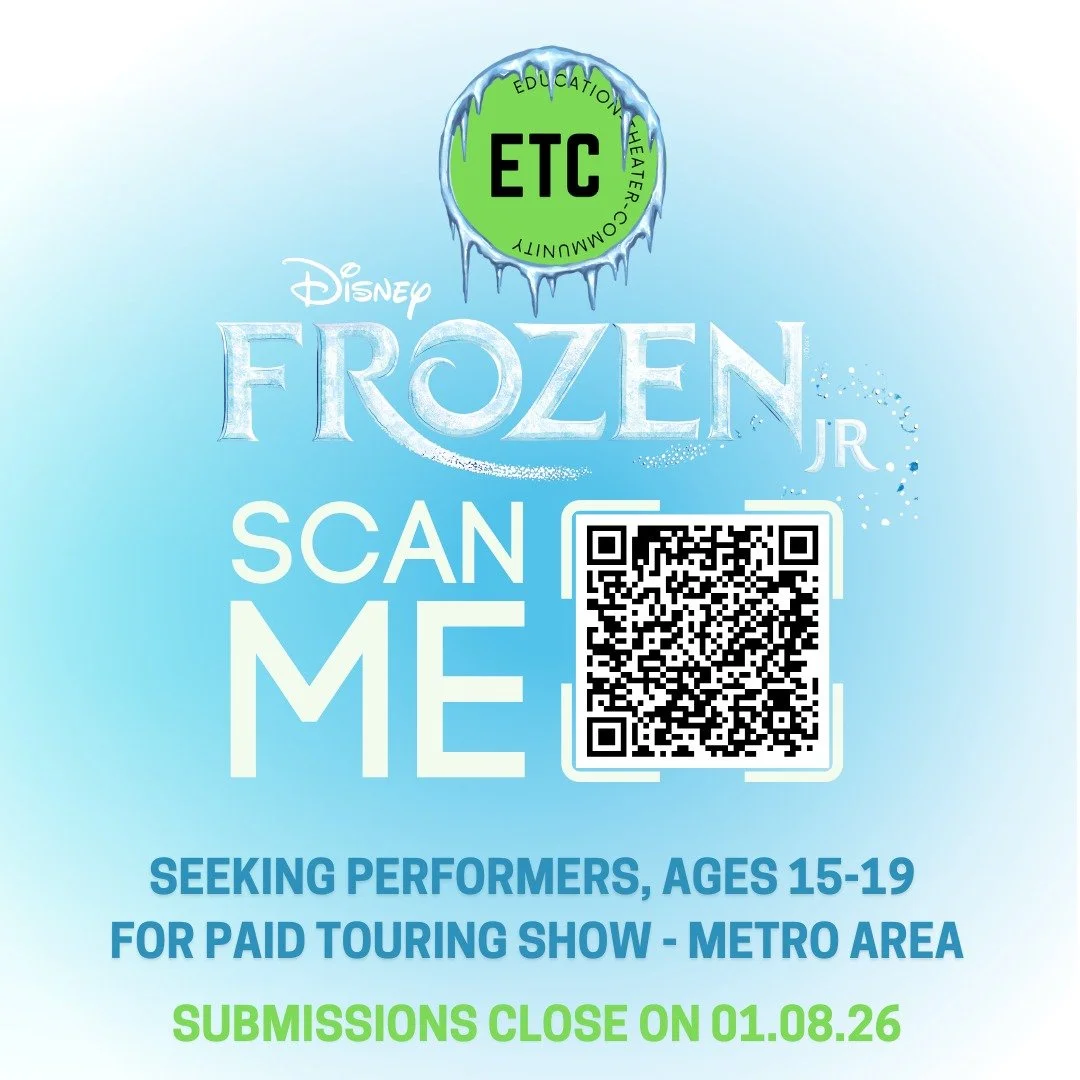 ETC&rsquo;s Summer 2026 Tour Audition and Technician Applications open JANUARY 2ND!
-
Scan the designated QR Codes for more information and upcoming submission access. FORMS WILL BE OPEN JANUARY 2ND THROUGH JANUARY 8TH!
-
Want to learn more about the
