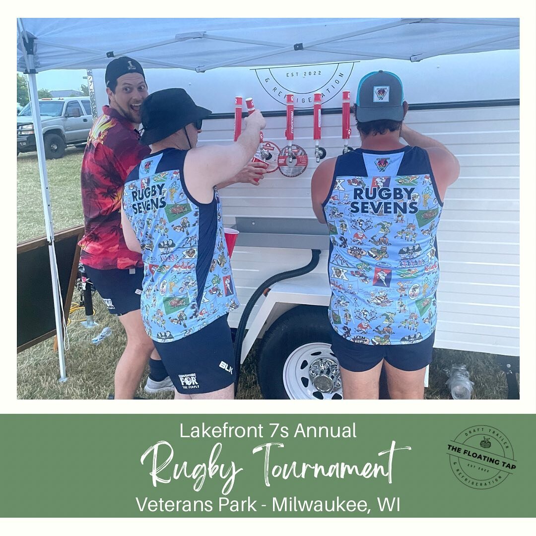 The tap trailer keeping the players hydrated 😉 at the Lakefront 7s Annual Rugby tournament last weekend 🏉

#taptrailer #mobilebeerbar #beertrailer #wisconsintaptrailer #wisconsinbeer #mobiletaptrailer