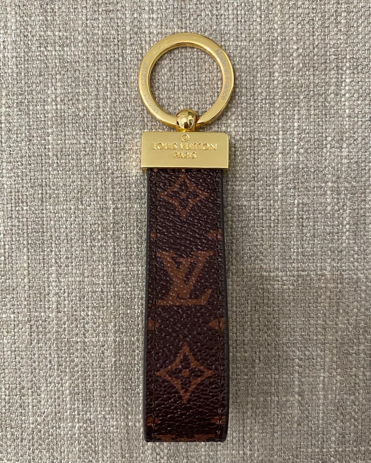 Louis Vuitton Monogram Dragonne Key Holder, Brown