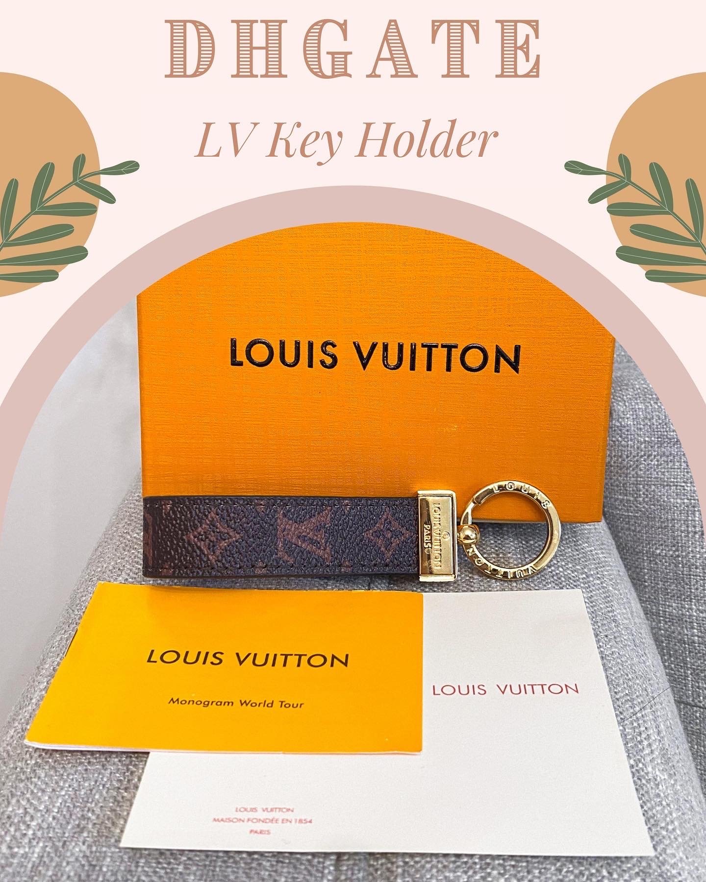 Louis Vuitton, M65221, Dragonne Key Holder Keychain, Monogram USED