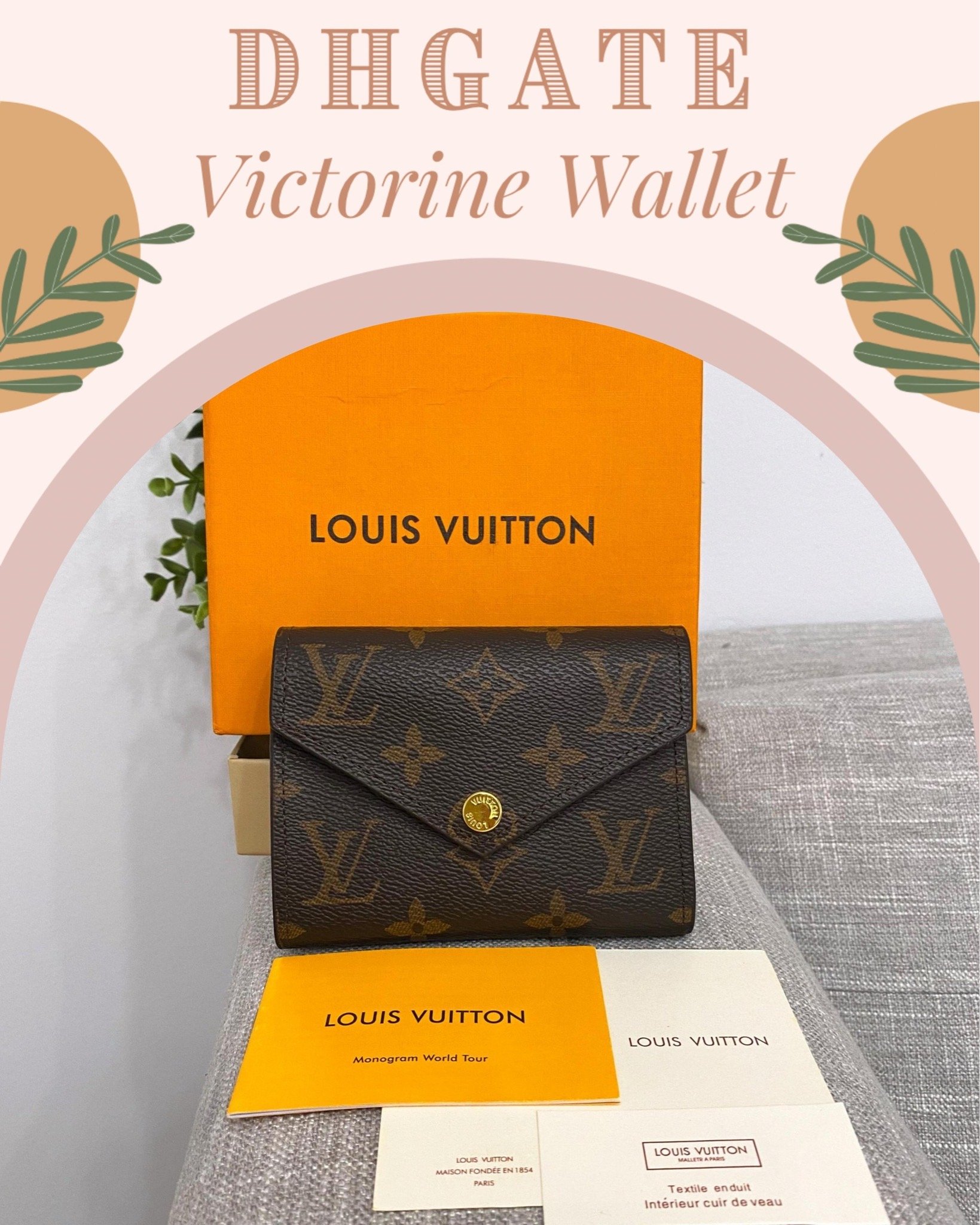 Louis Vuitton Wallet Victorine Monogram World Tour In Brown