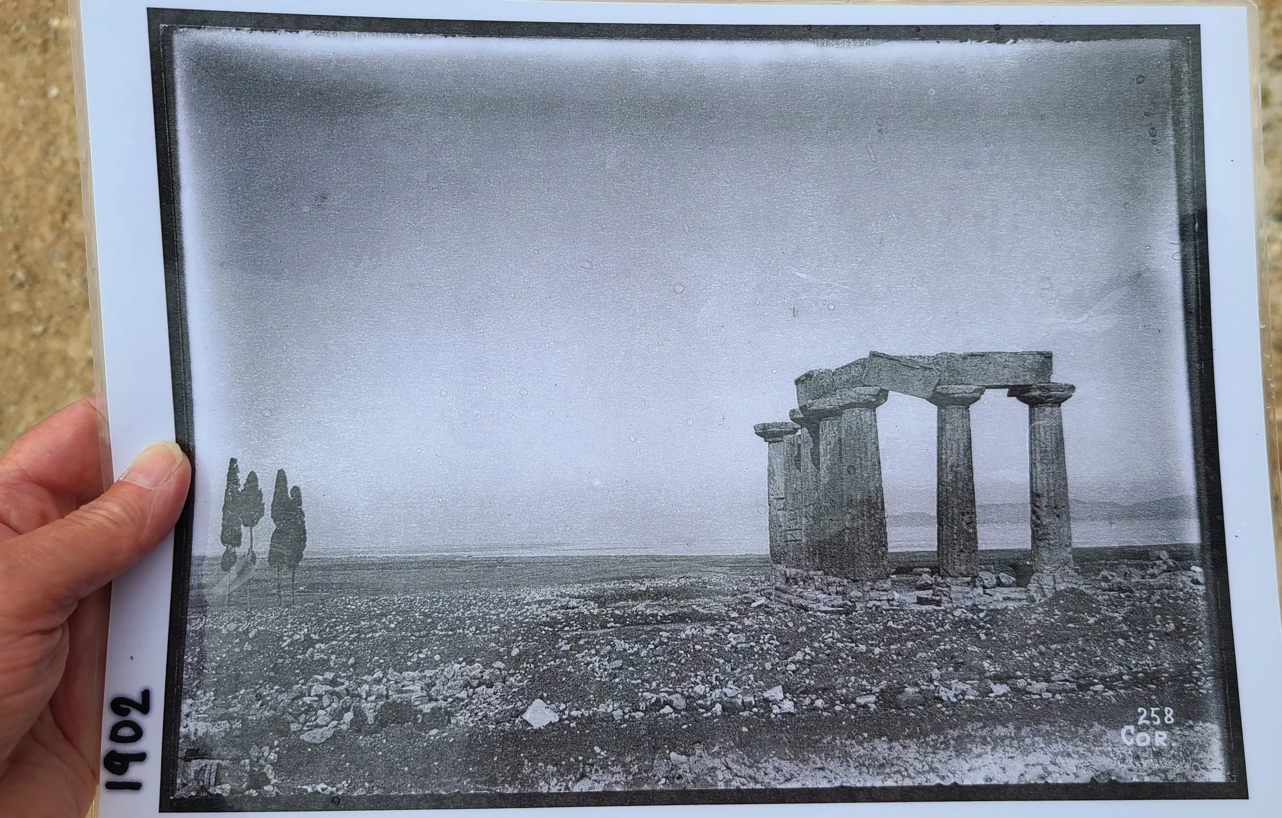 This photo from 1902 shows only the Temple of Apollo was still visible.