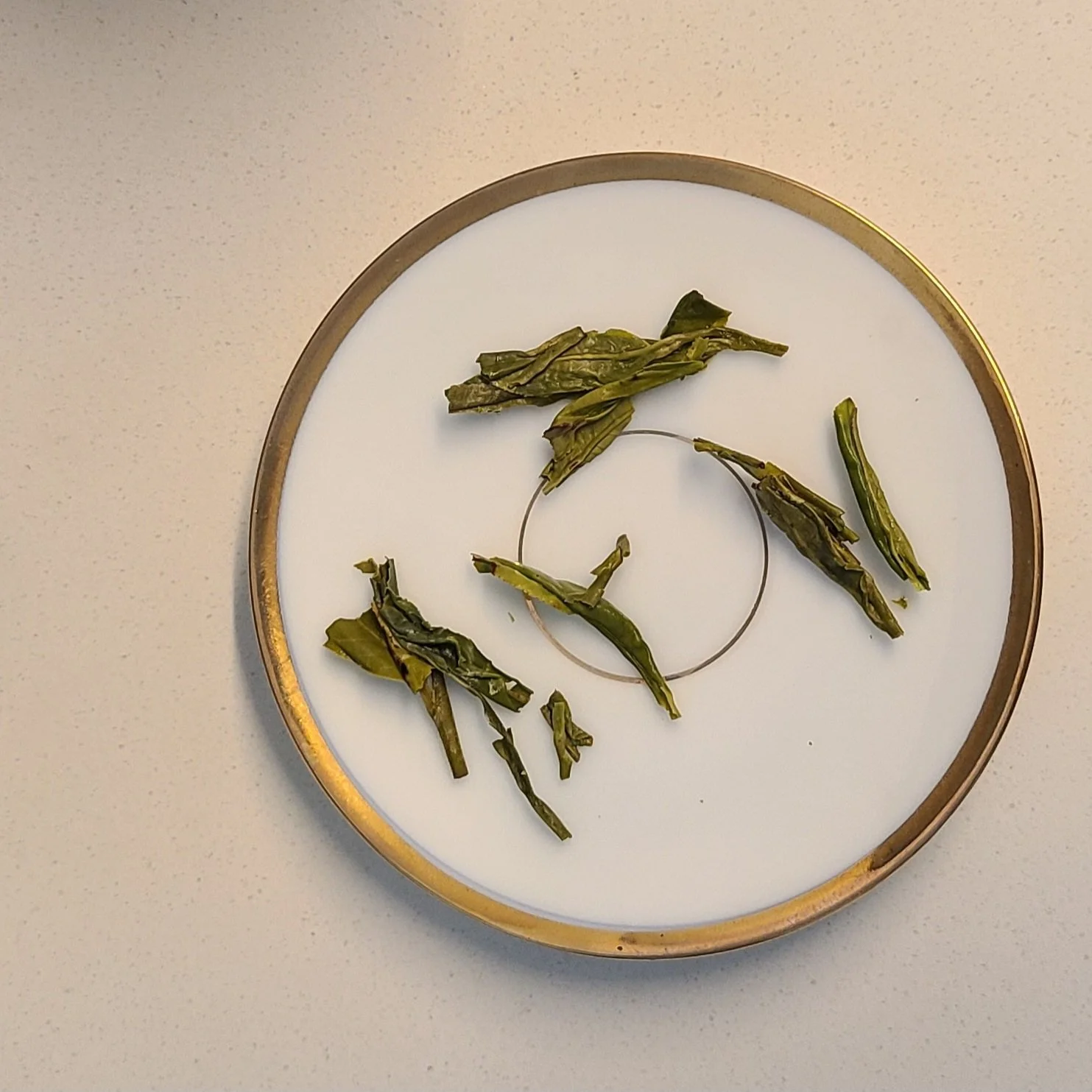 Long Jing - wet leaves