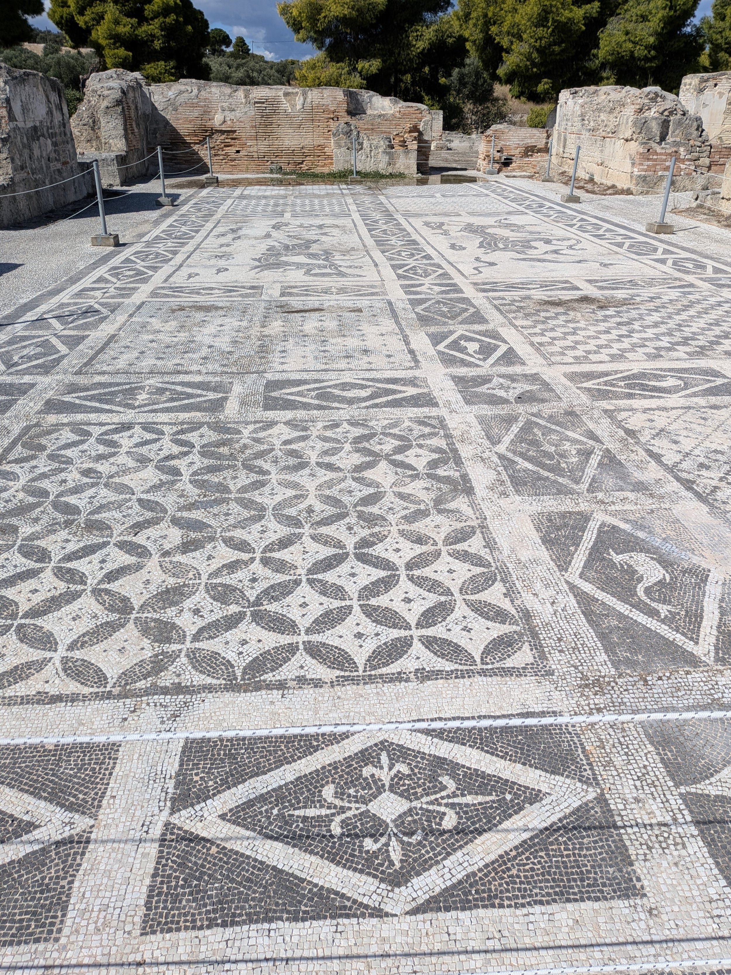 mosaic at the baths at Isthmia