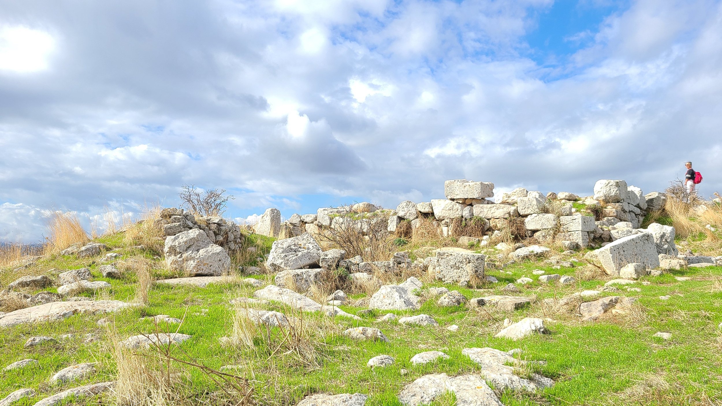 architectural remnants at the very peak