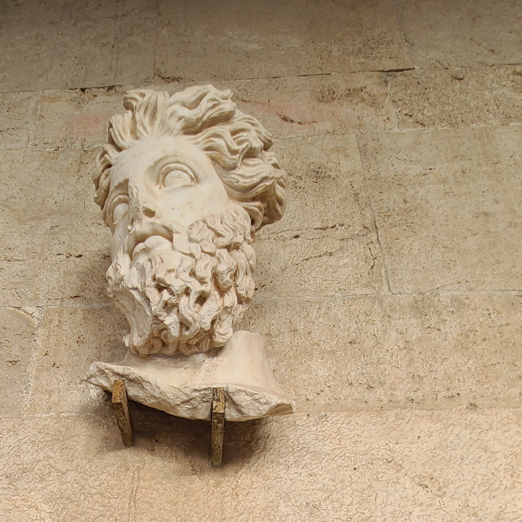 Head of a Triton from the Odeion of Agrippa, 150-175 AD