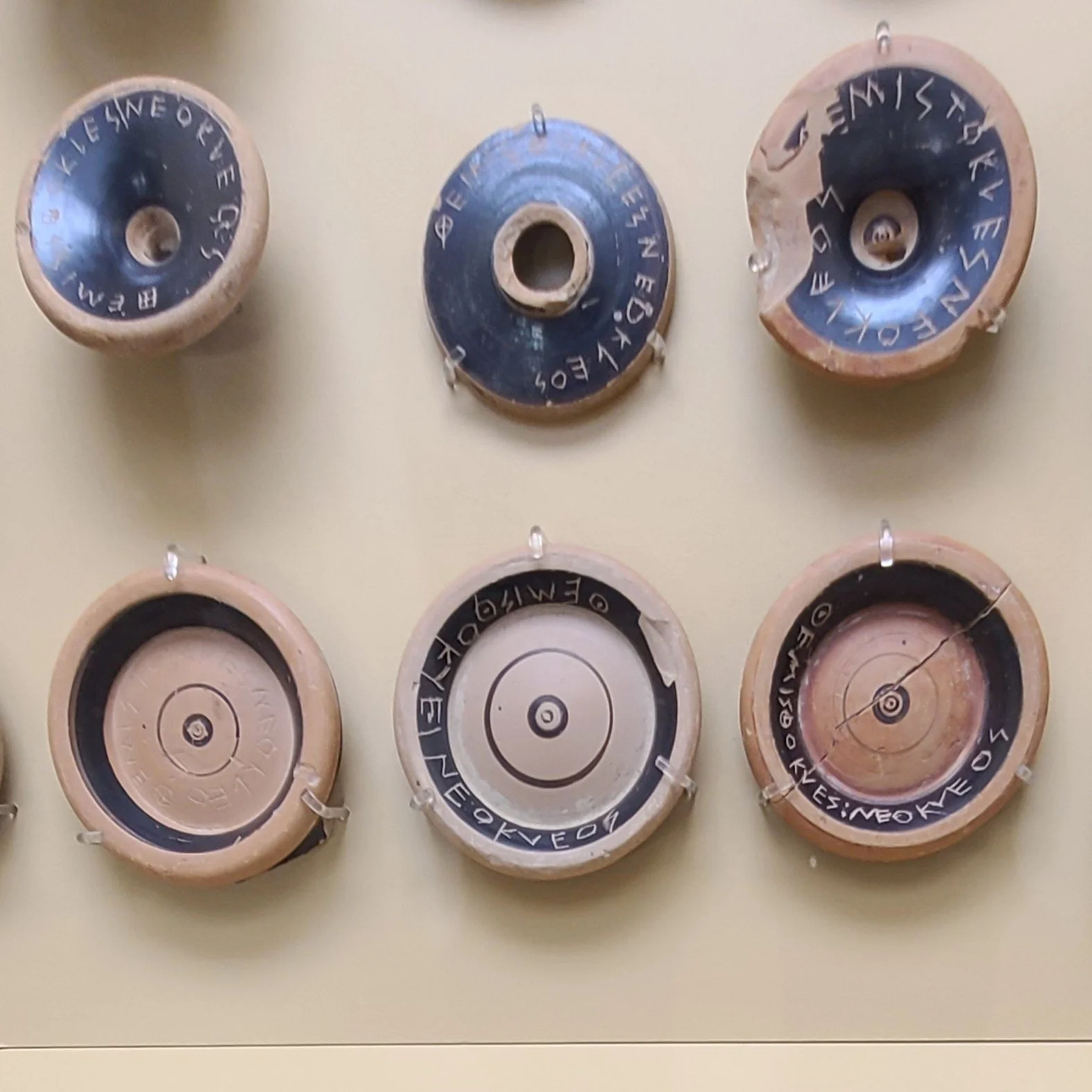 Ostraca for an ostracism of Themistocles, 482 BC