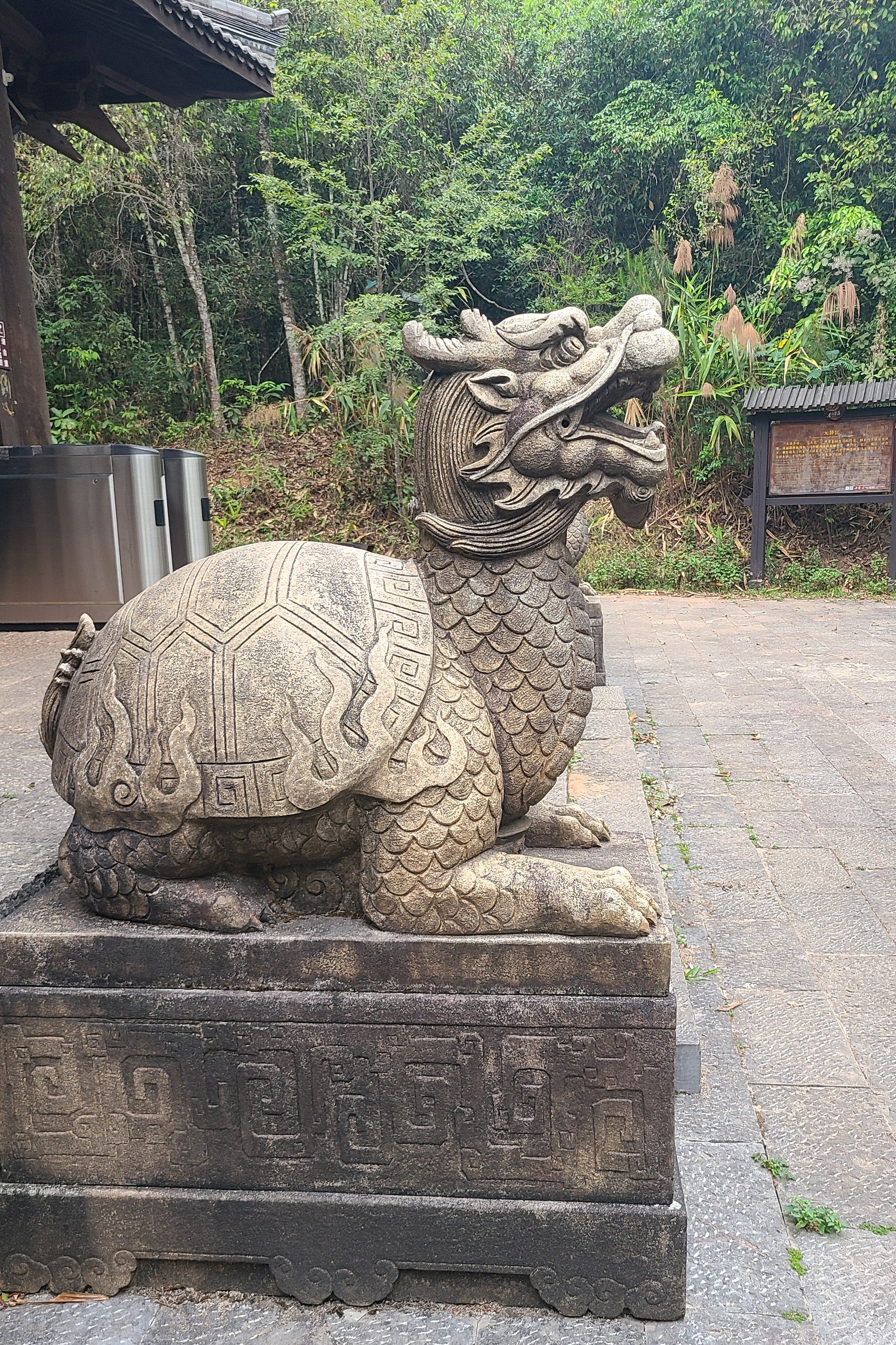 Different statues and displays at each stop
