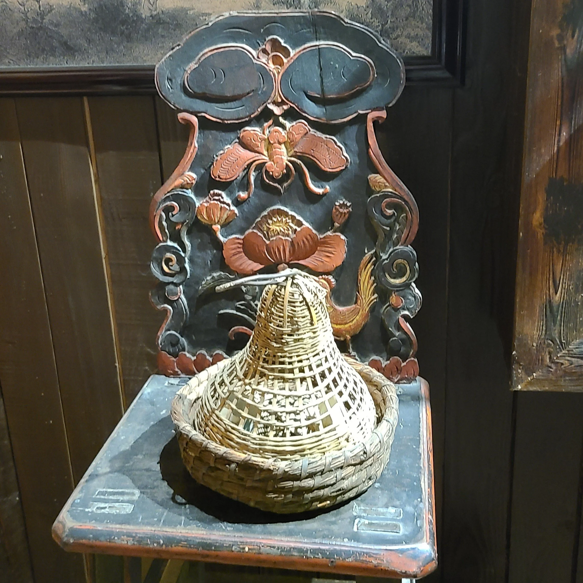 carved wooden chair