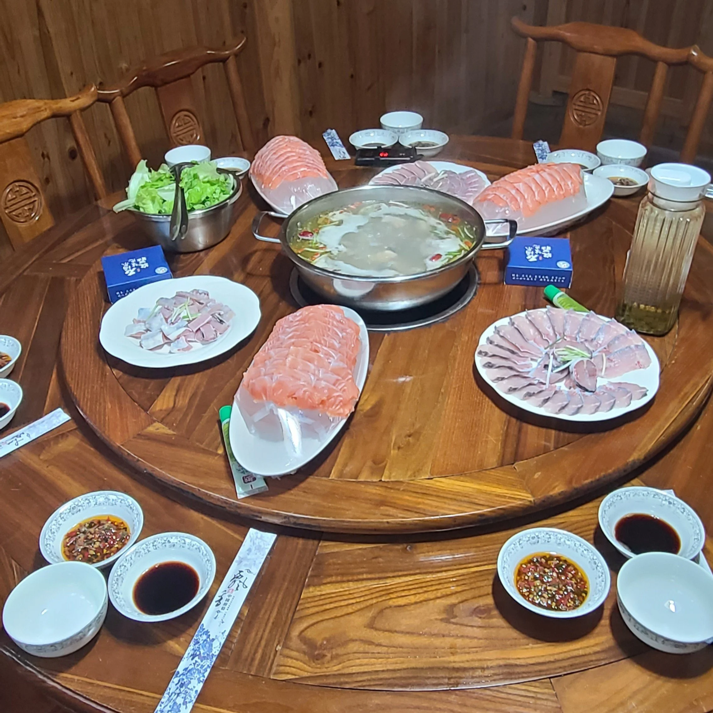 salmon &amp; sturgeon for dinner