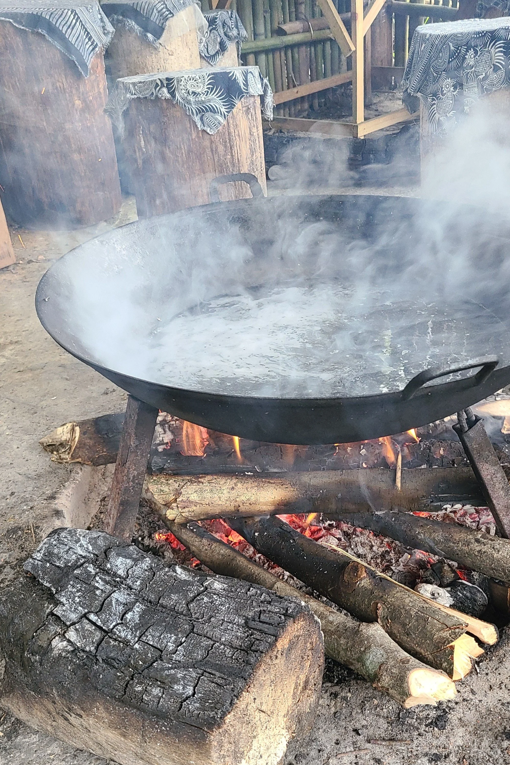 We had one meal outside, on top of the mountain