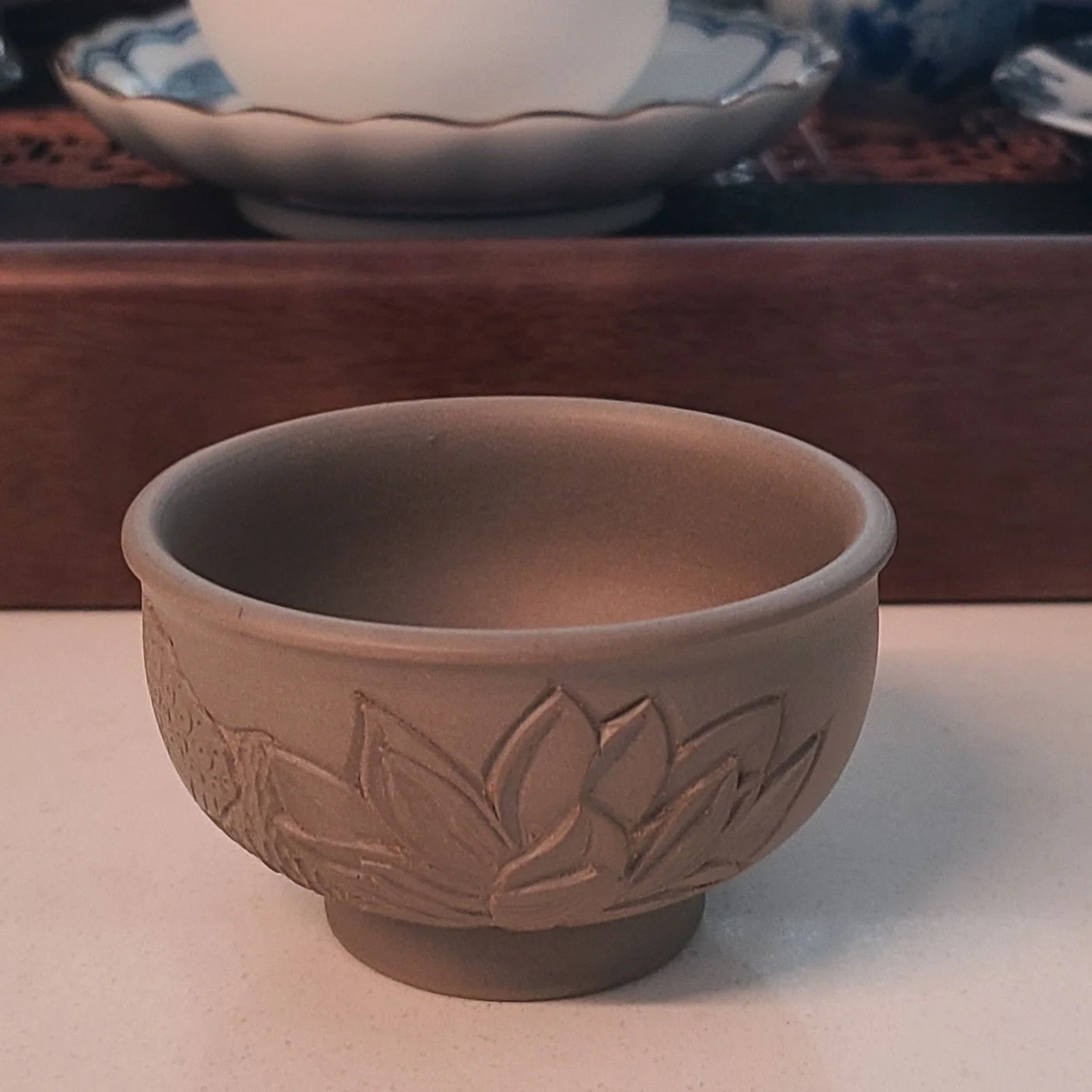 lotus cup - unglazed (Pu'er)
